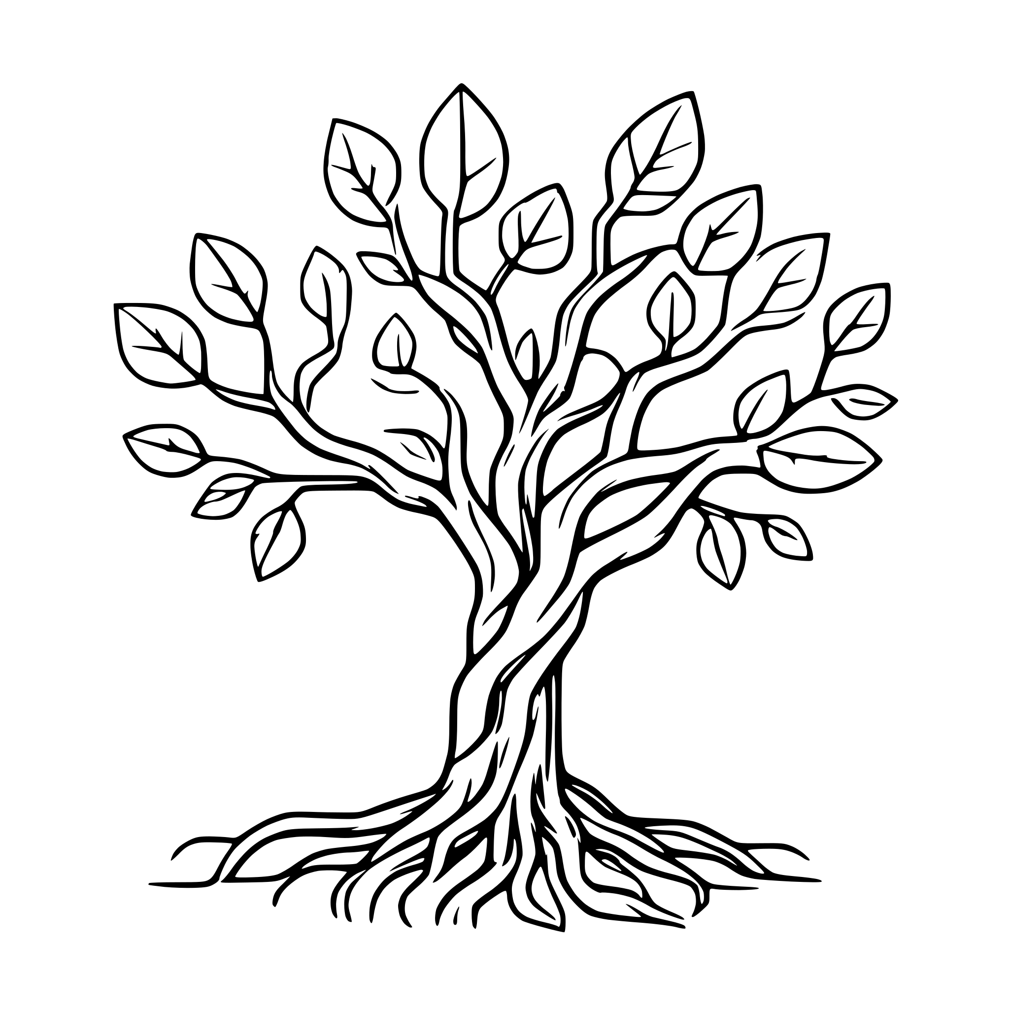AI-generated SVG of a tangle of roots and vines
