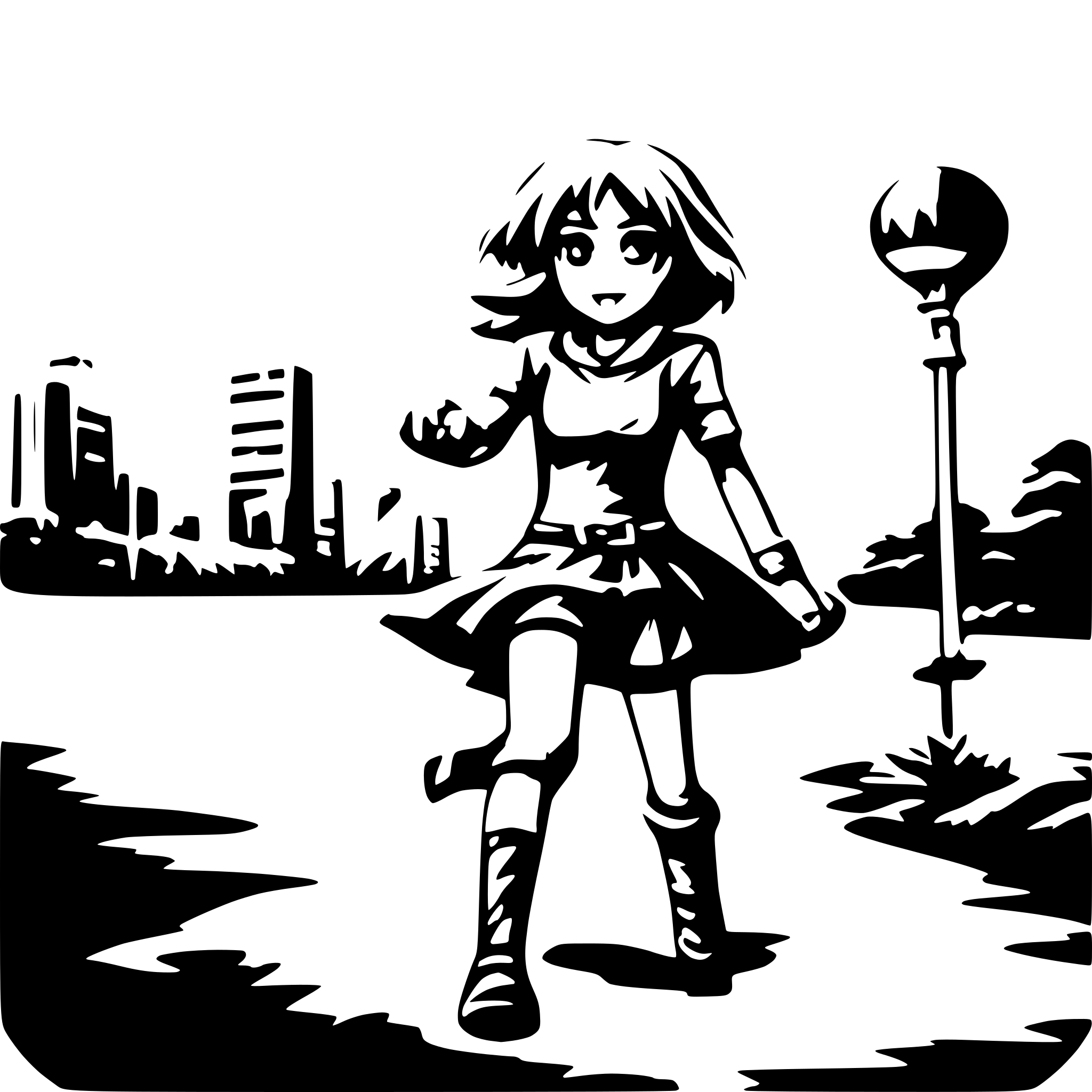 AI-generated SVG of 'anime action scene'