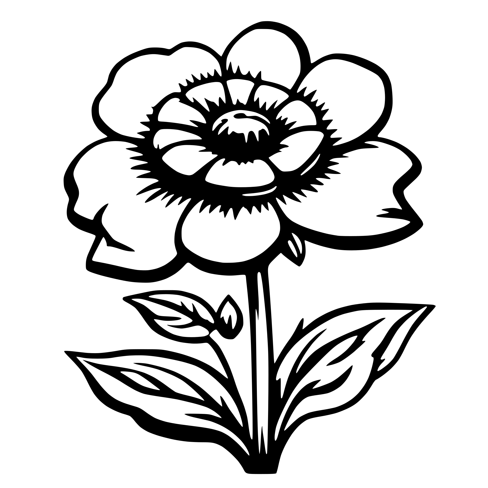 AI-generated SVG of a flower