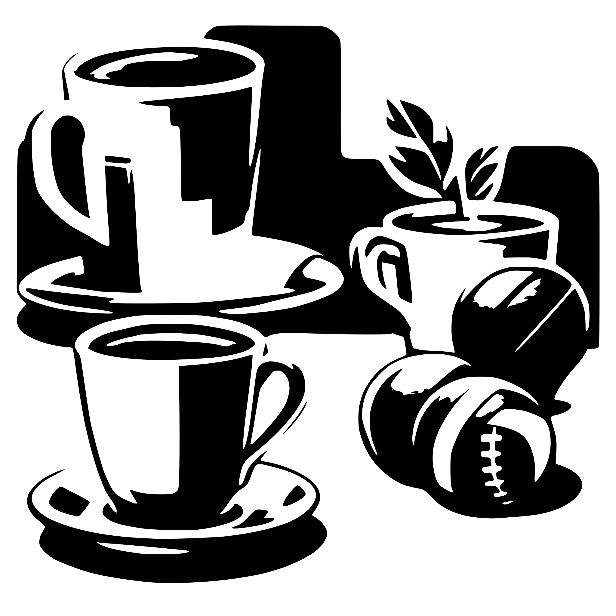 AI-generated SVG of a coffee, tennis and basketball