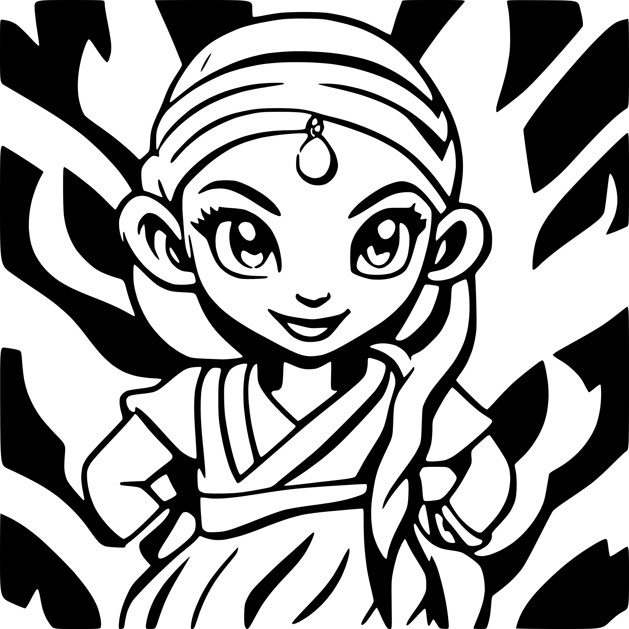 AI-generated SVG of 'Animated genie colourful'