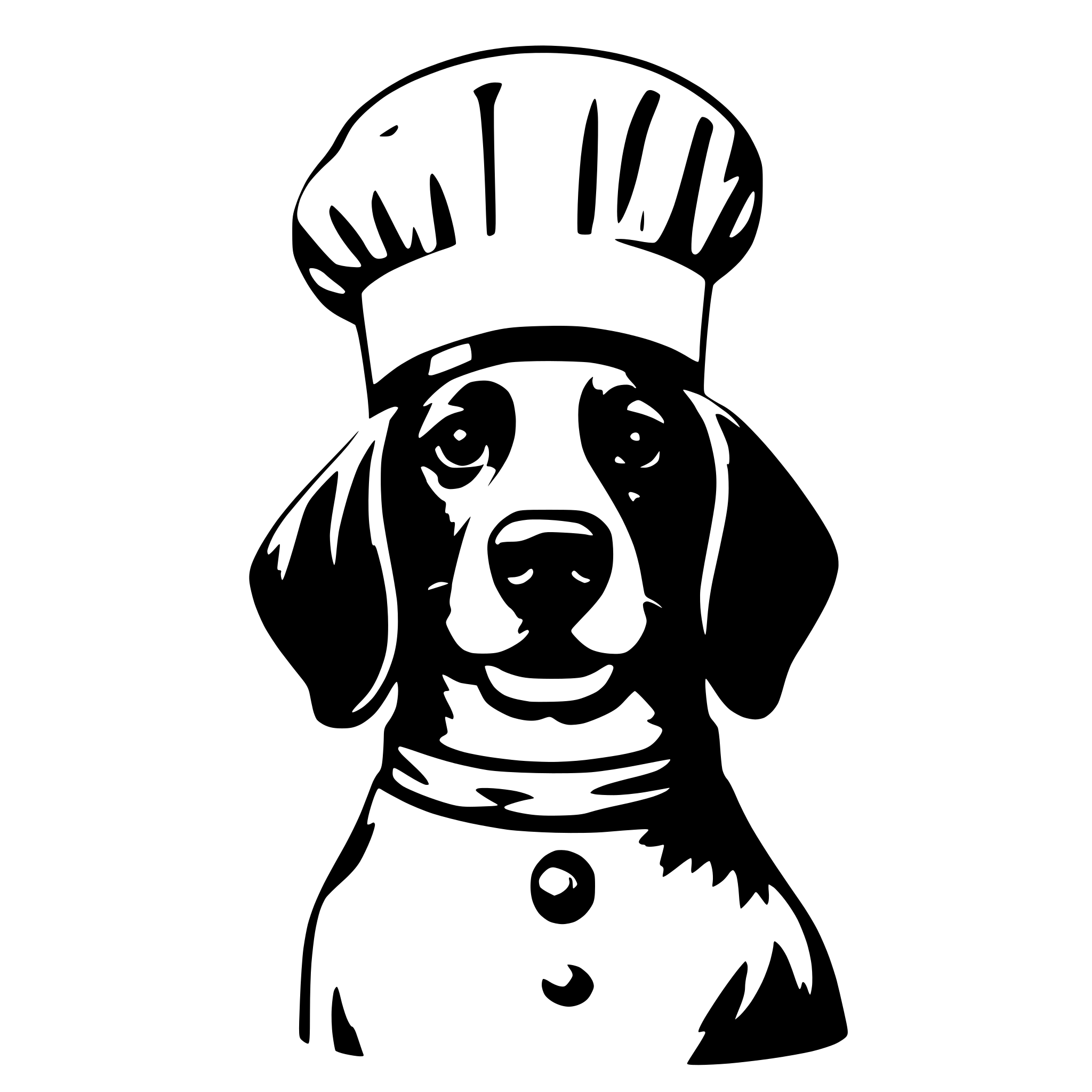 AI-generated SVG of a A Dog With Chef Hat