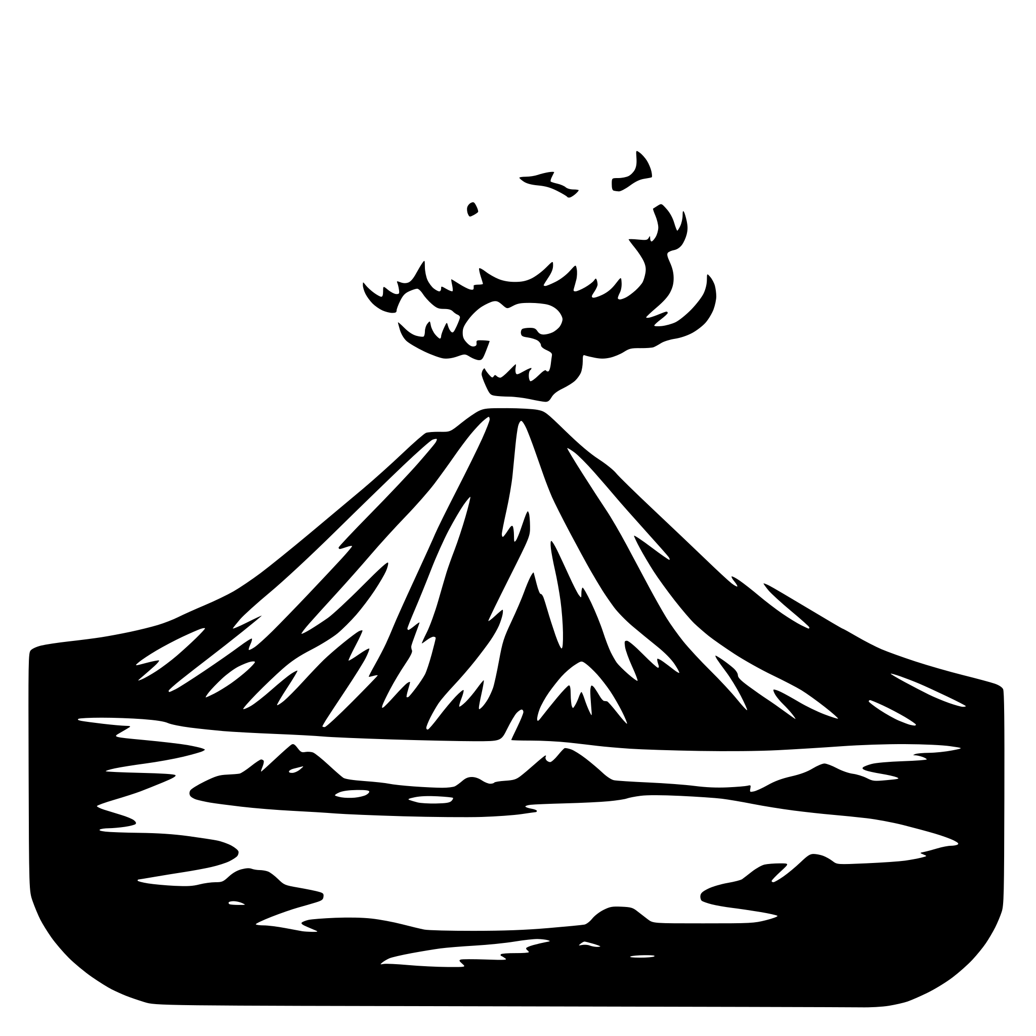 AI-generated SVG of 'Volcano'