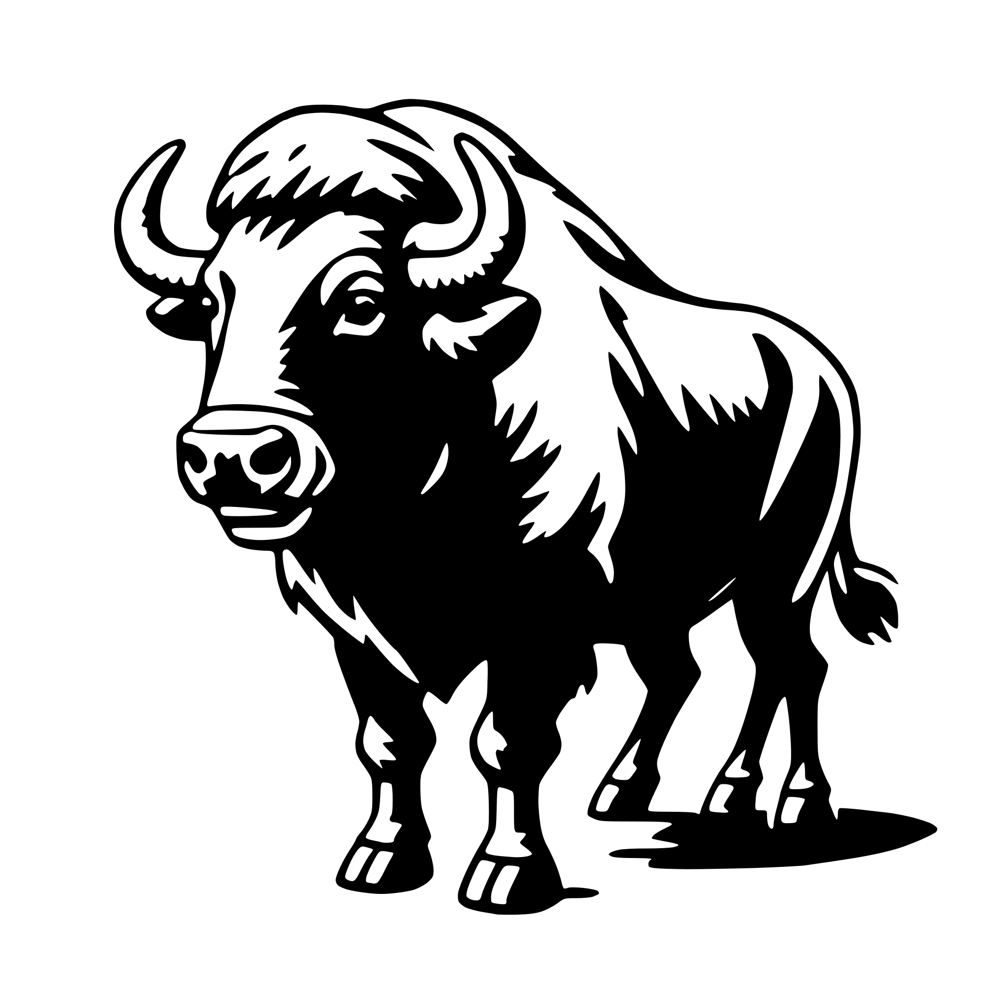 AI-generated SVG of a bison