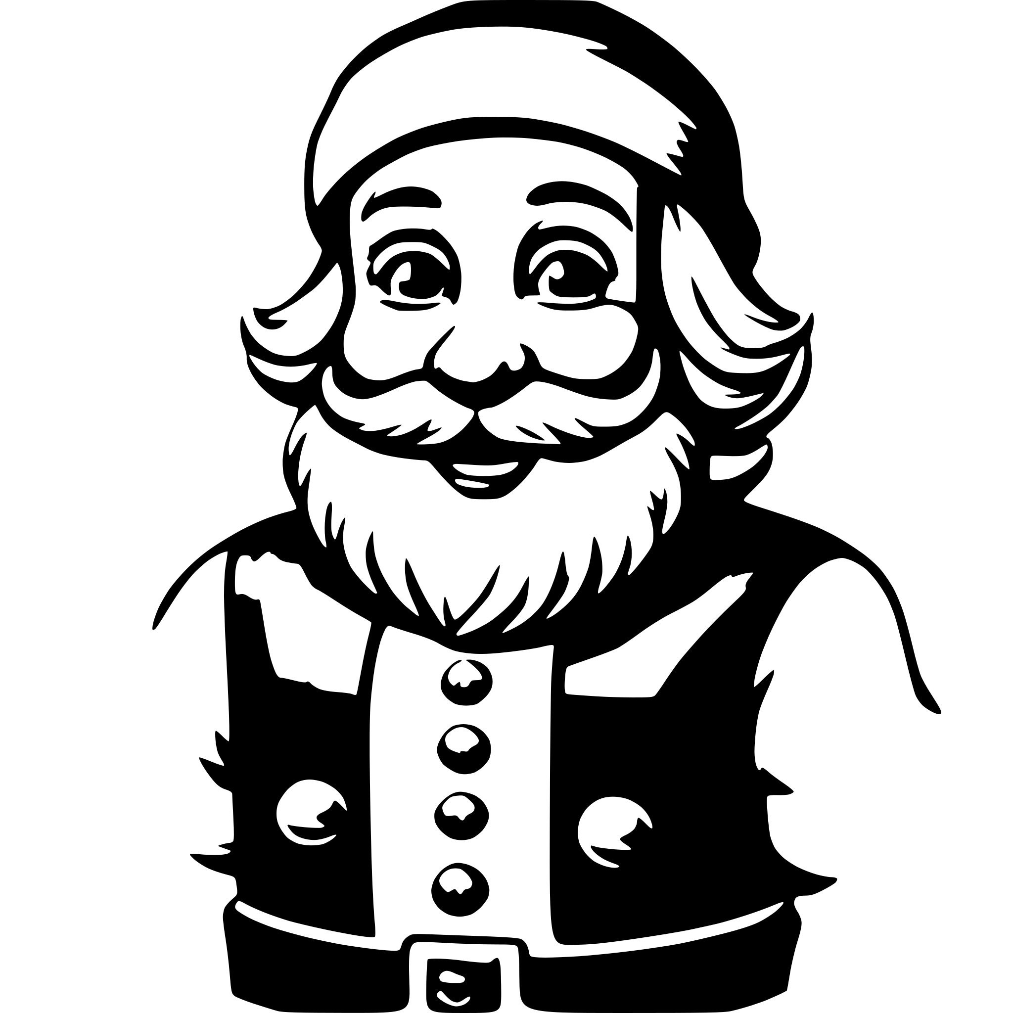 AI-generated SVG of 'cute santa claus'