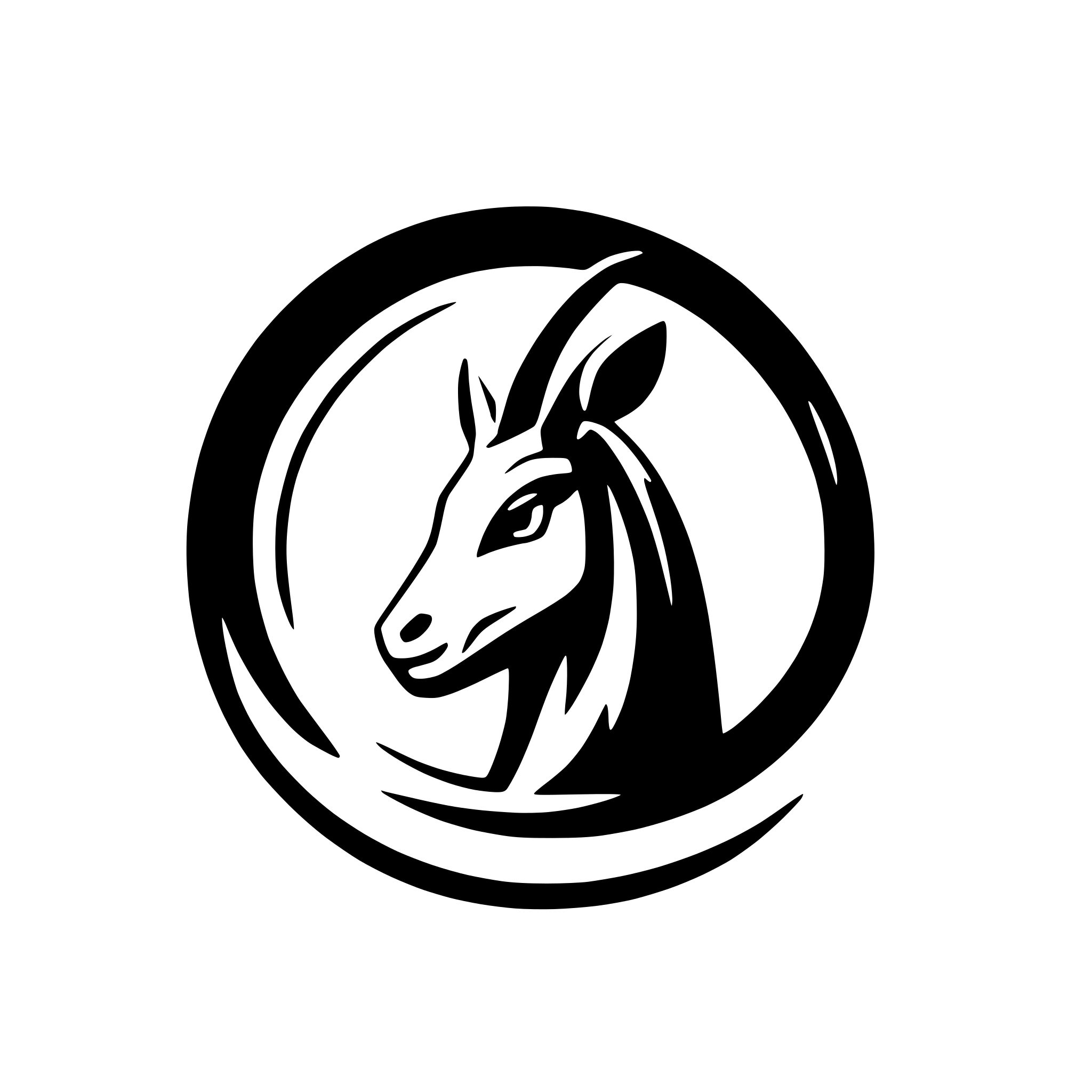 AI-generated SVG of a gazelle head silhouette inside a circle