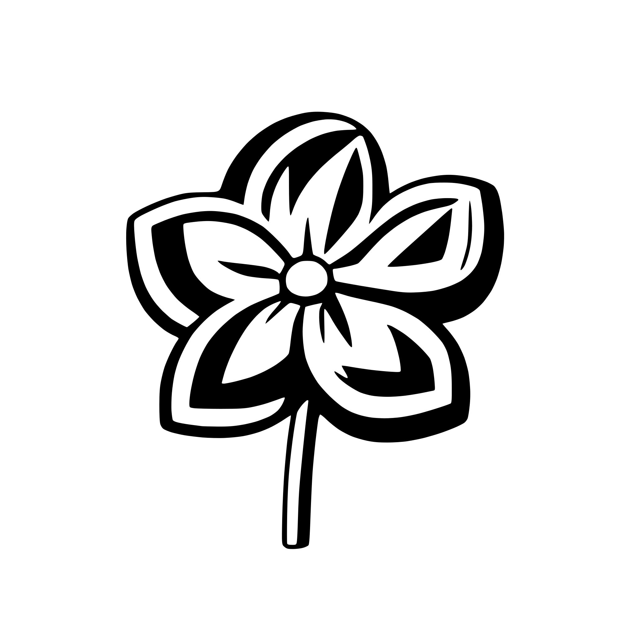 AI-generated SVG of a geometric flower with layered petals