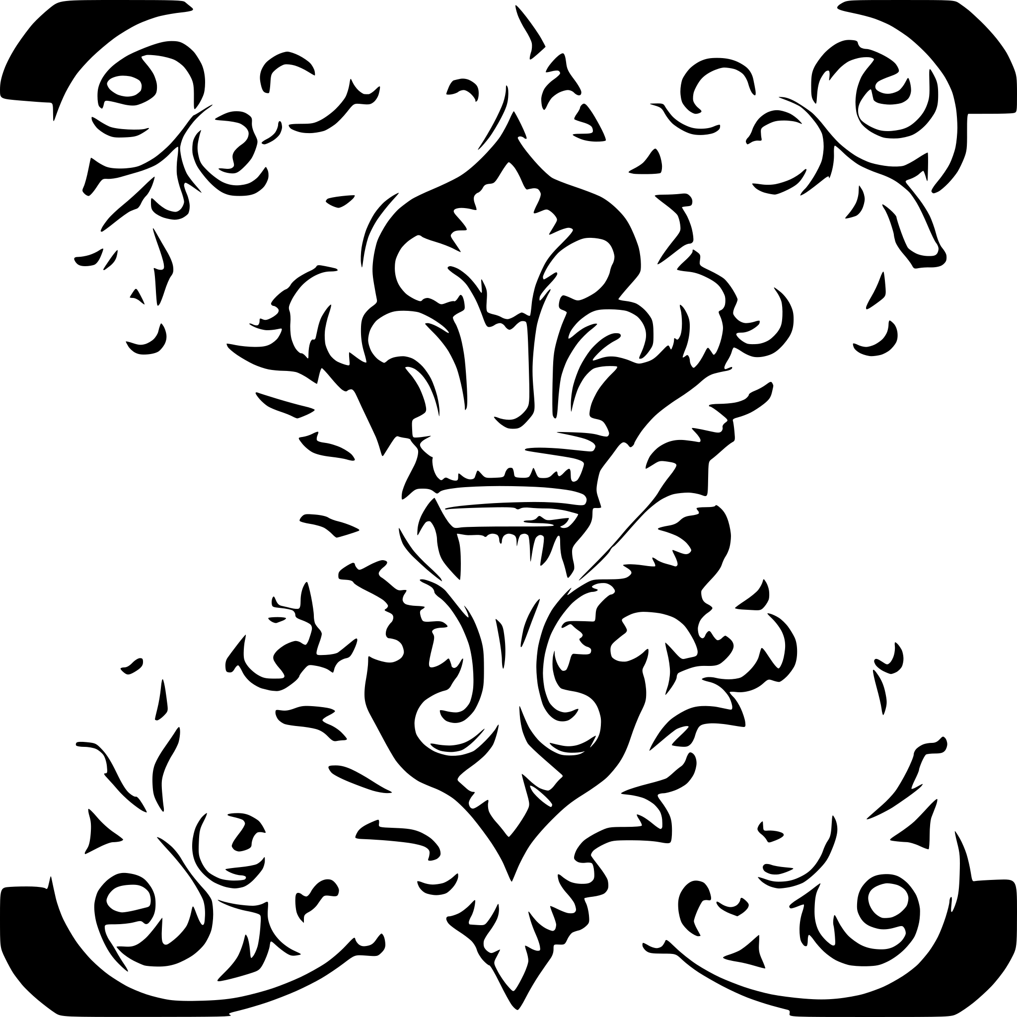 AI-generated SVG of a alpha image with baroque ornaments , gray scale, 4K