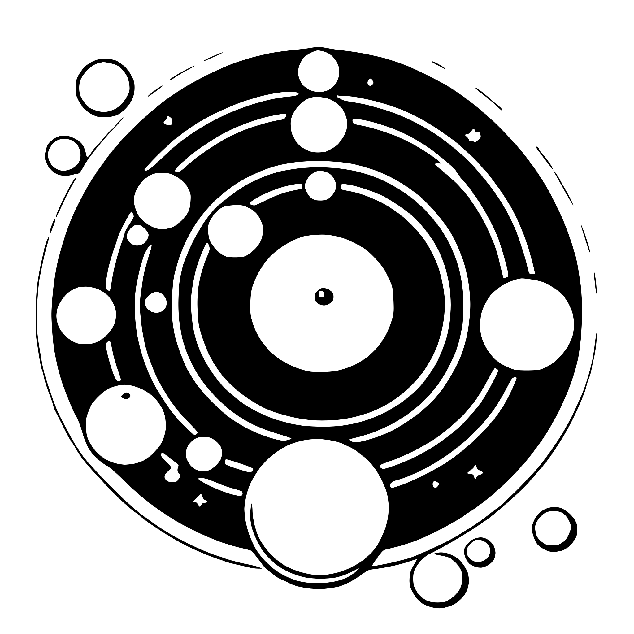 AI-generated SVG of 'solar system model'