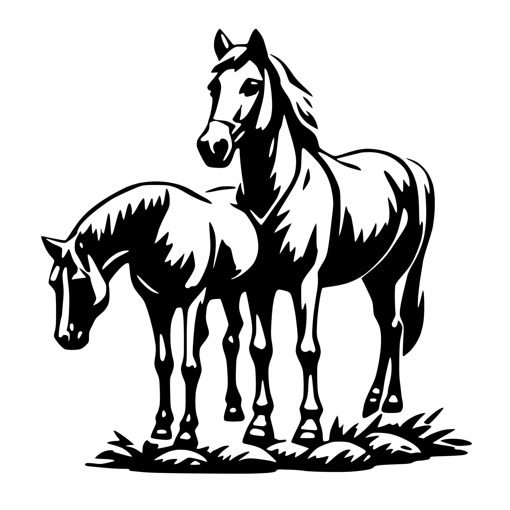 AI-generated SVG of a horse Forage