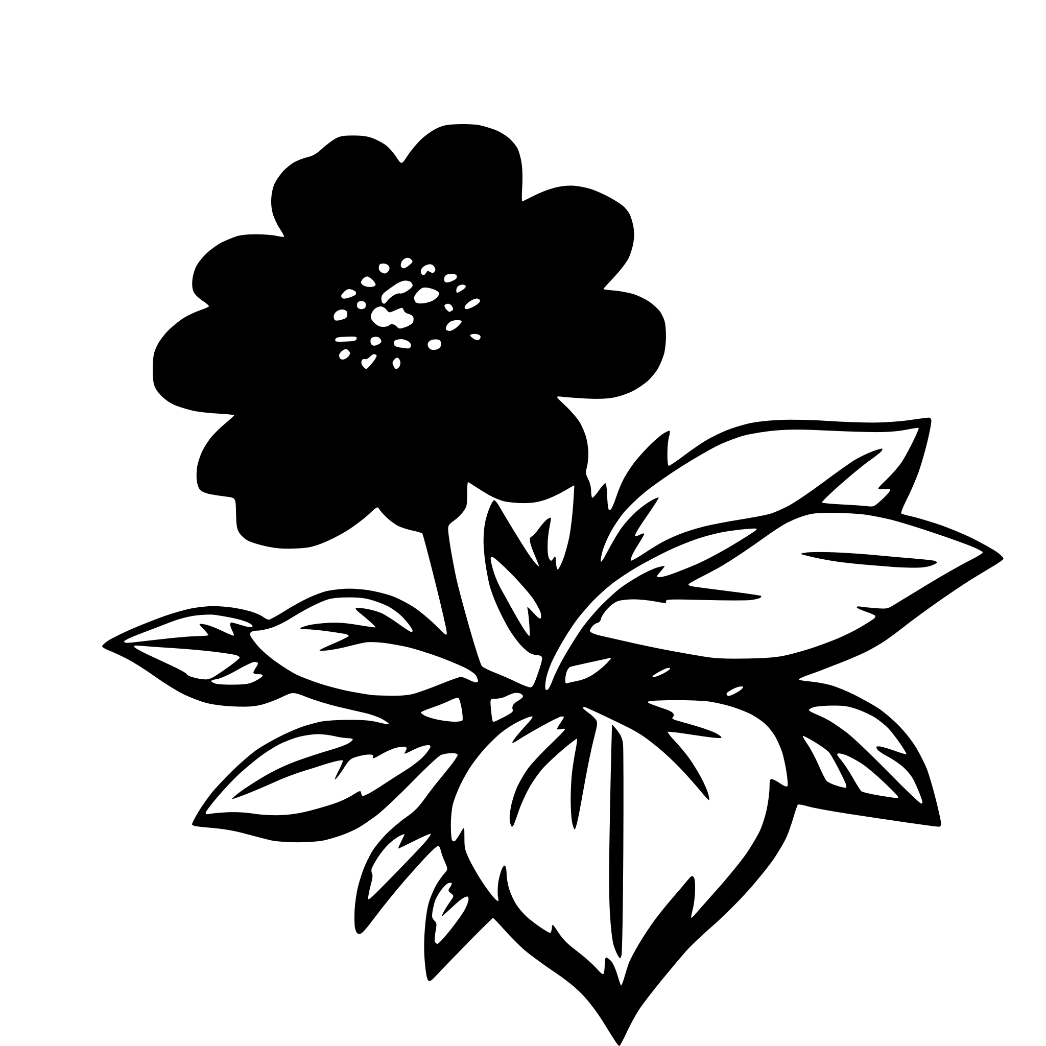 AI-generated SVG of 'purple flower'