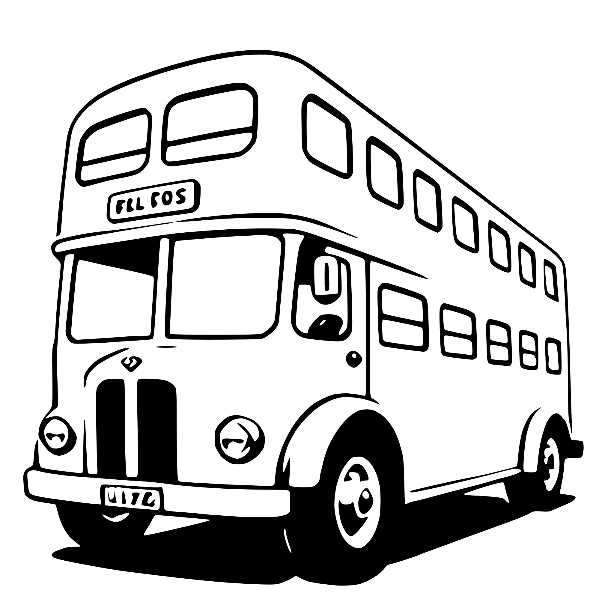 AI-generated SVG of a double-decker bus