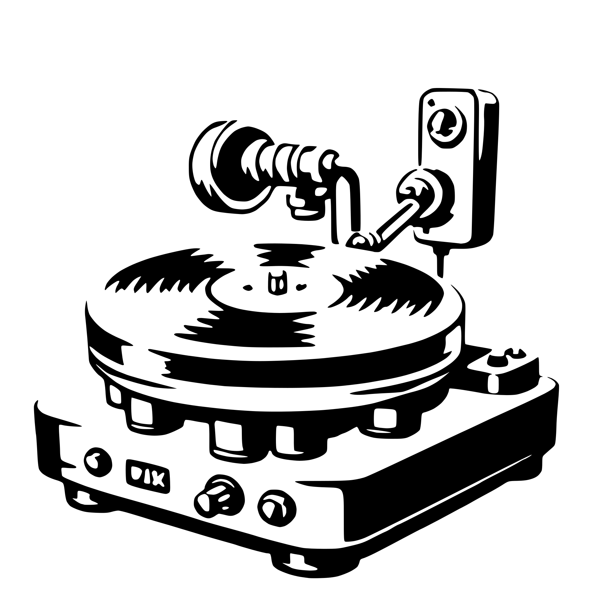 AI-generated SVG of a turntable