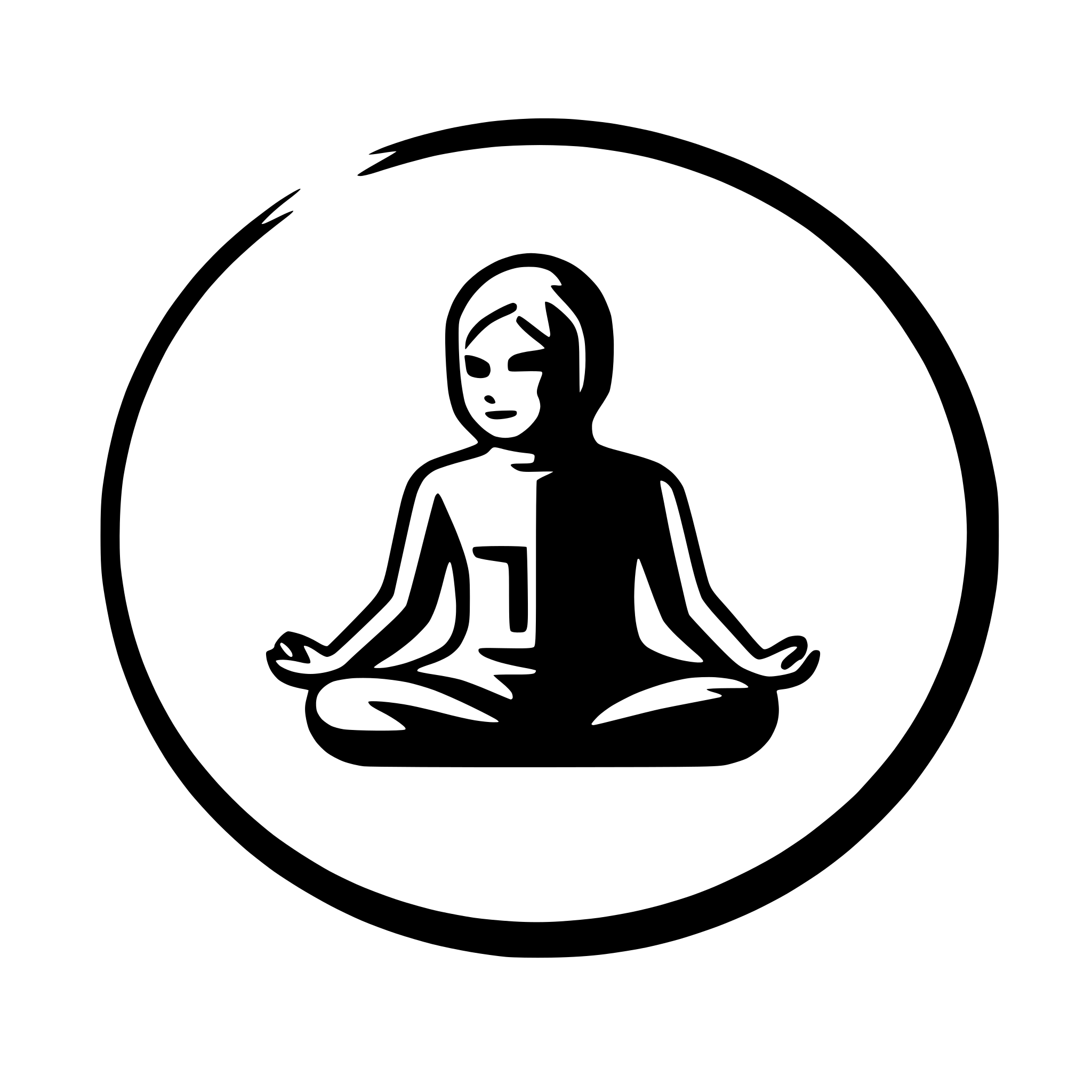 AI-generated SVG of 'Meditating person'
