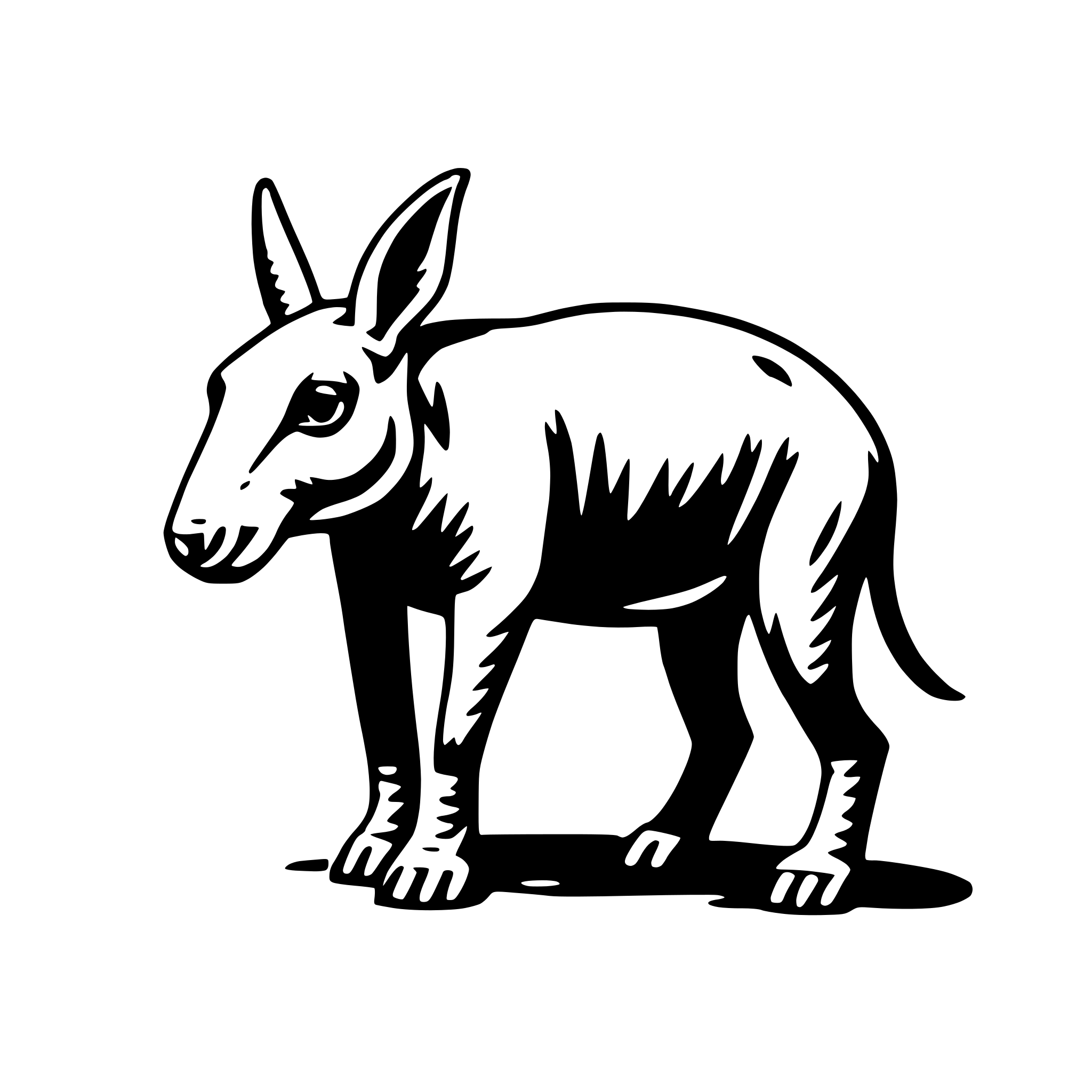 AI-generated SVG of a aardvark