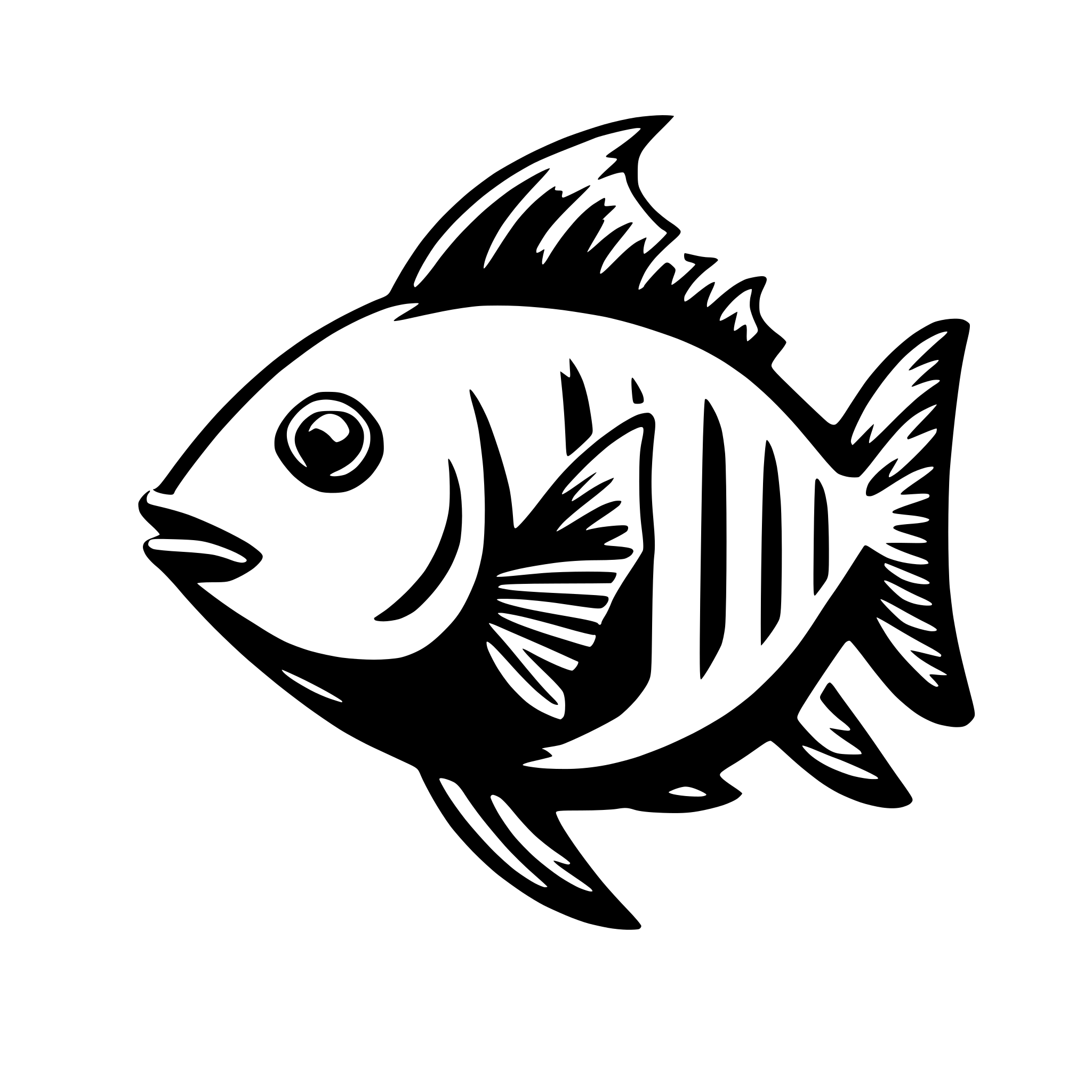 AI-generated SVG of a fish