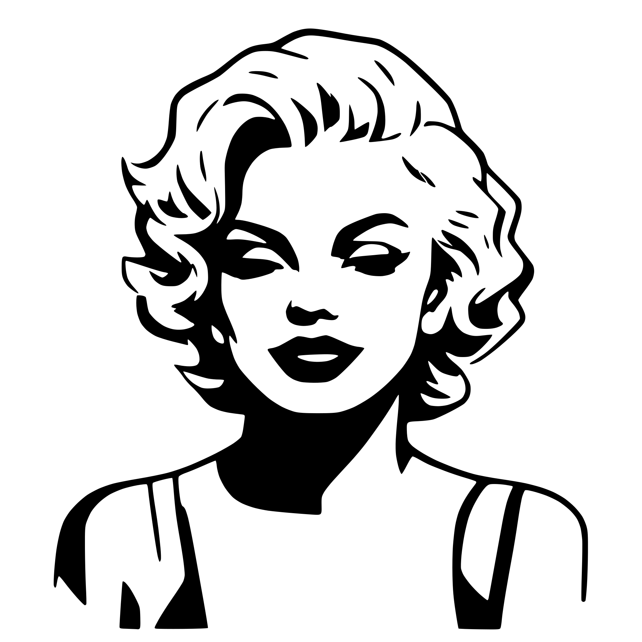 AI-generated SVG of a Marilyn Monroe