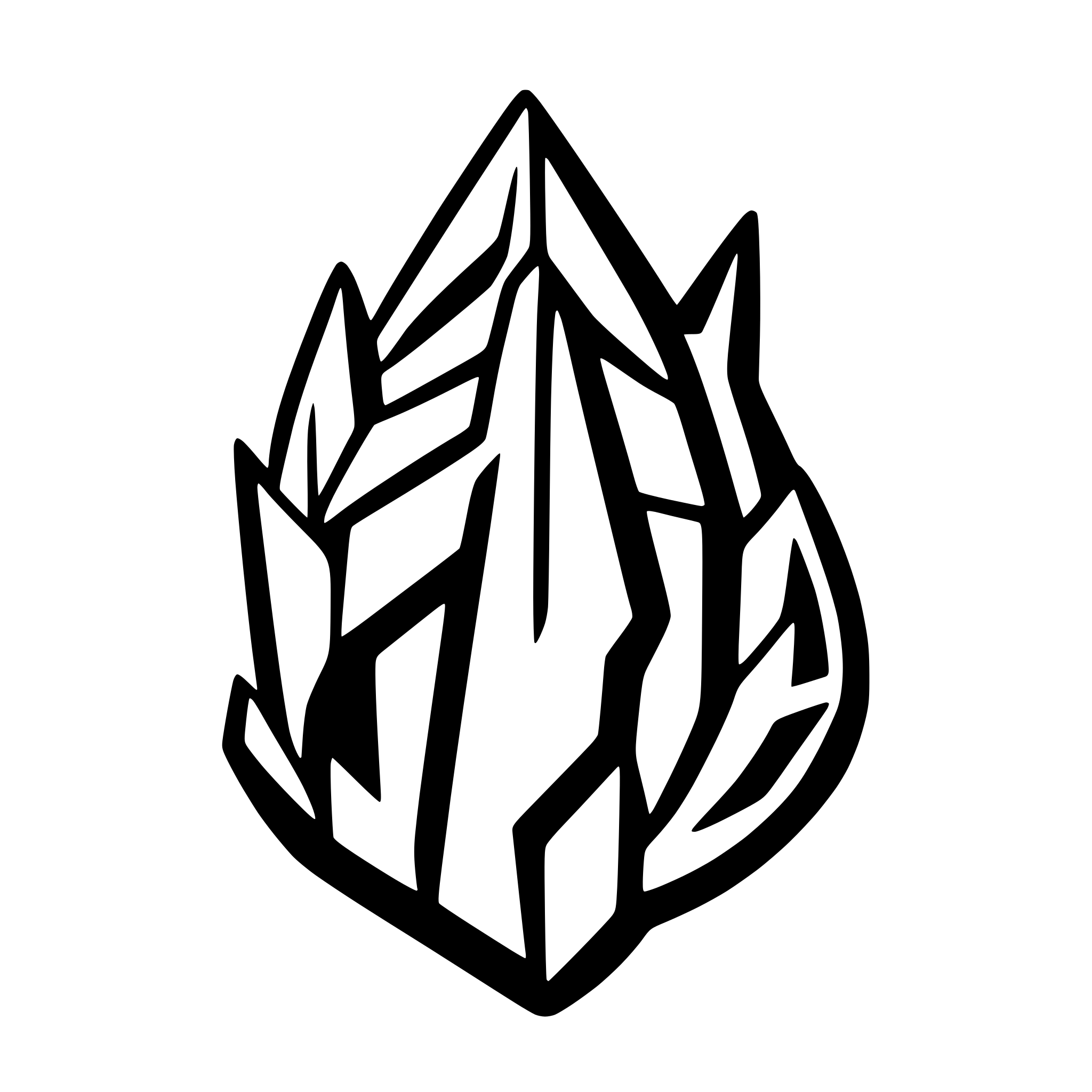 AI-generated SVG of a legendary shard inspired by a dragon shape