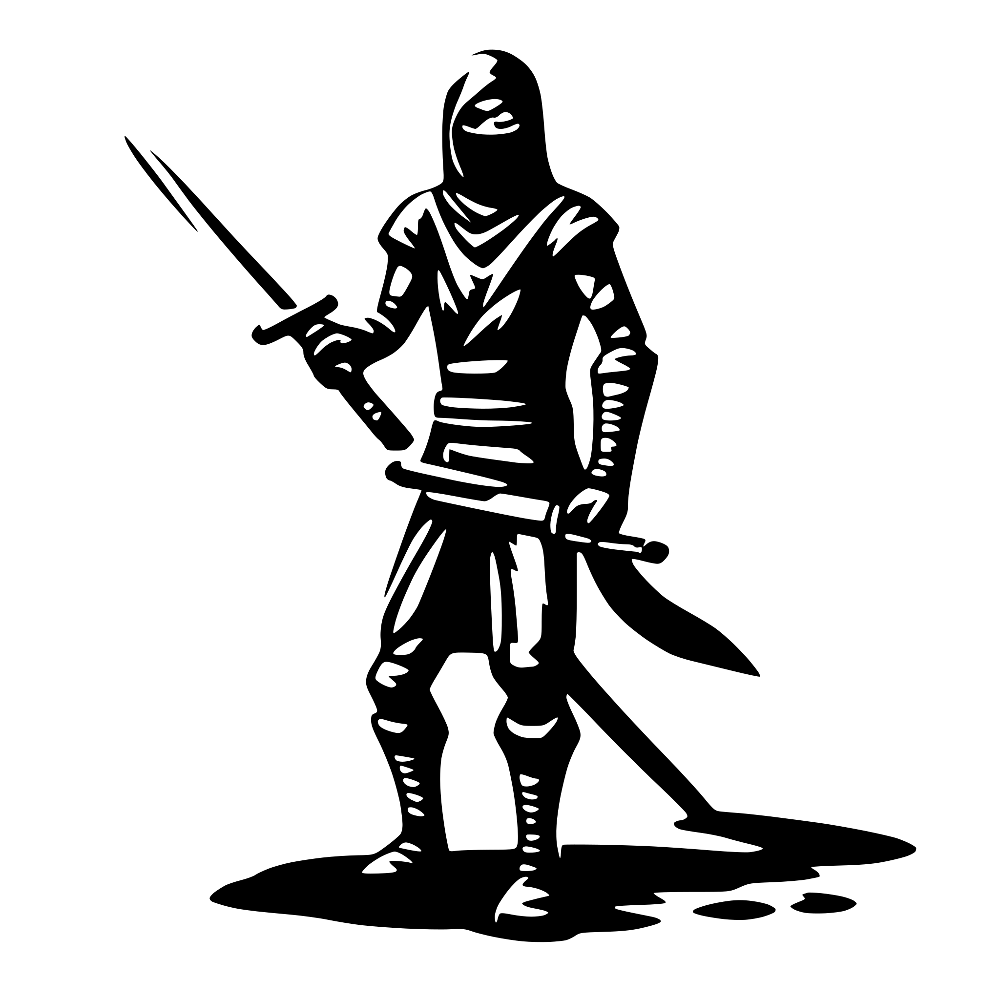 AI-generated SVG of a ninja
