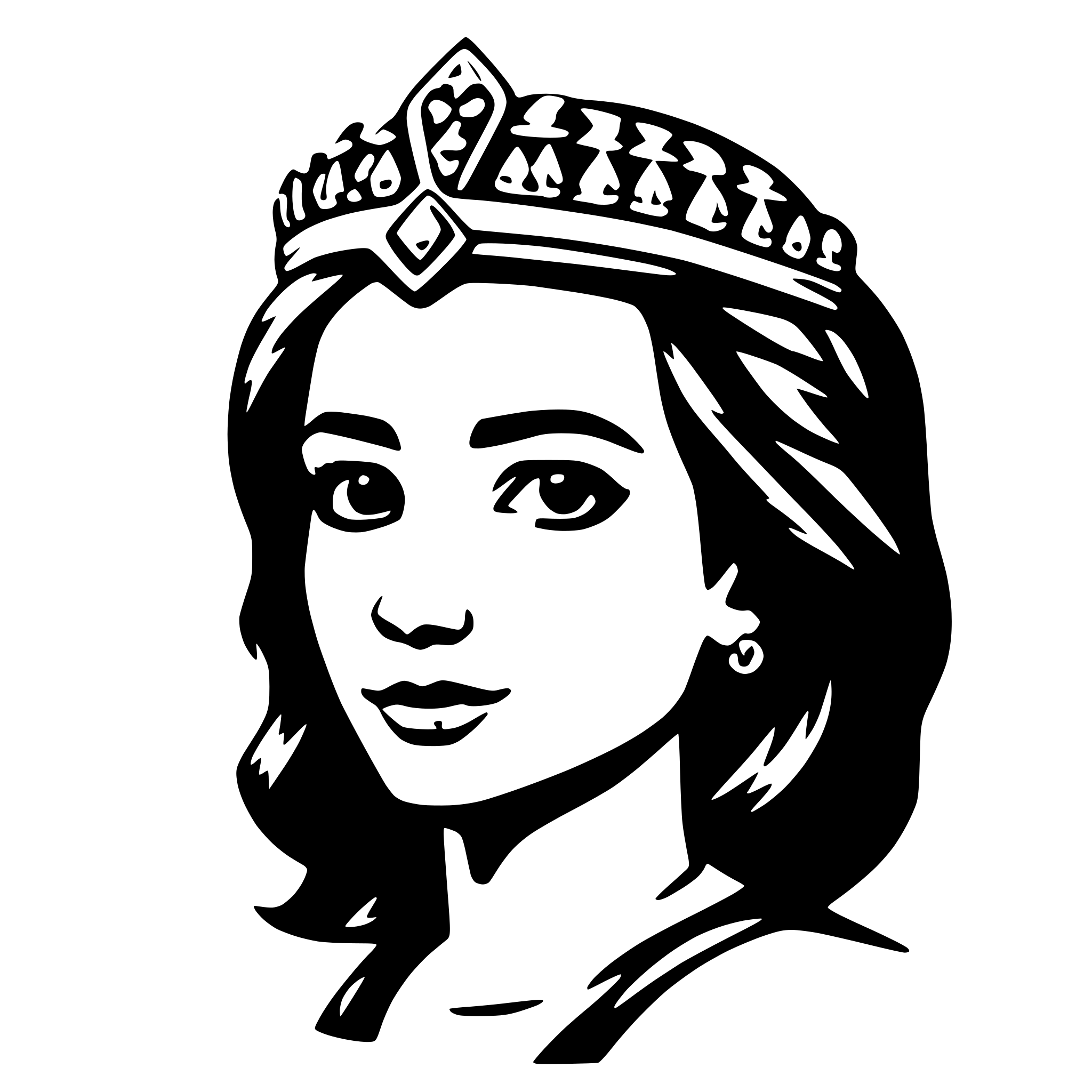 AI-generated SVG of 'tiara'