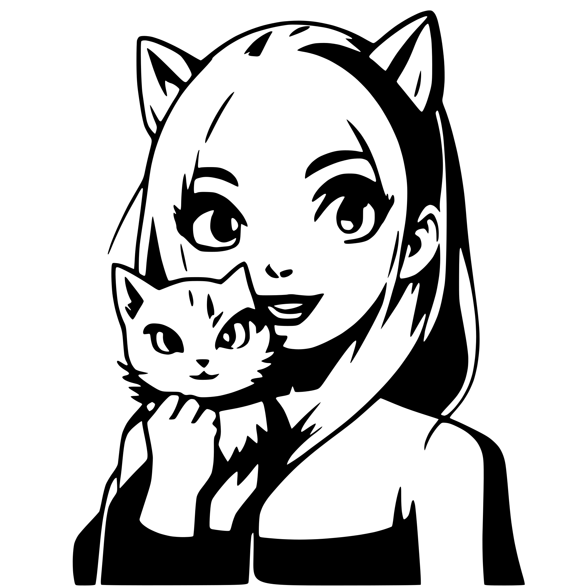 AI-generated SVG of 'cat'
