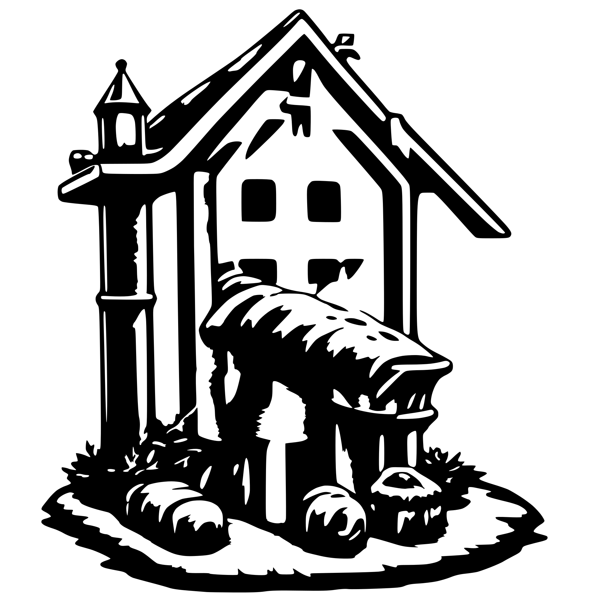 AI-generated SVG of '"slaughterhaus" in a easy to trace for shirt Gothic Font'
