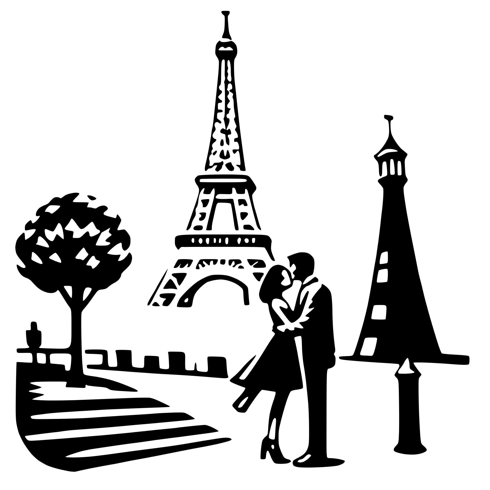 AI-generated SVG of 'eiffel tower romance'