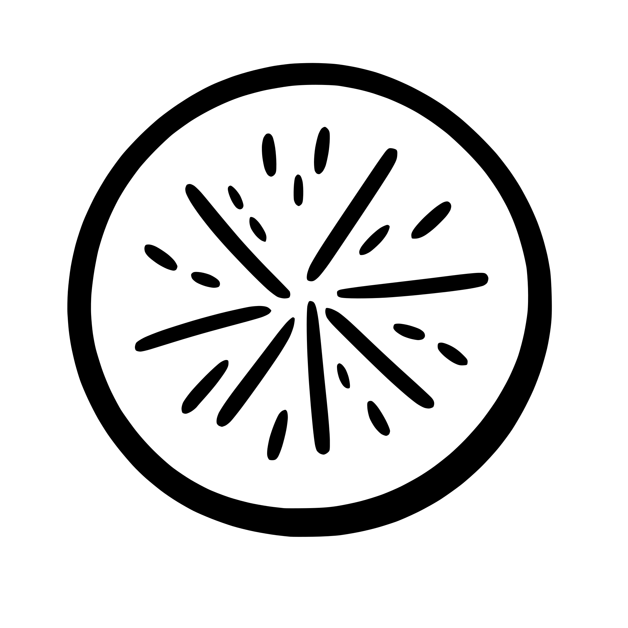 AI-generated SVG of a top down view of a sliced lemon
