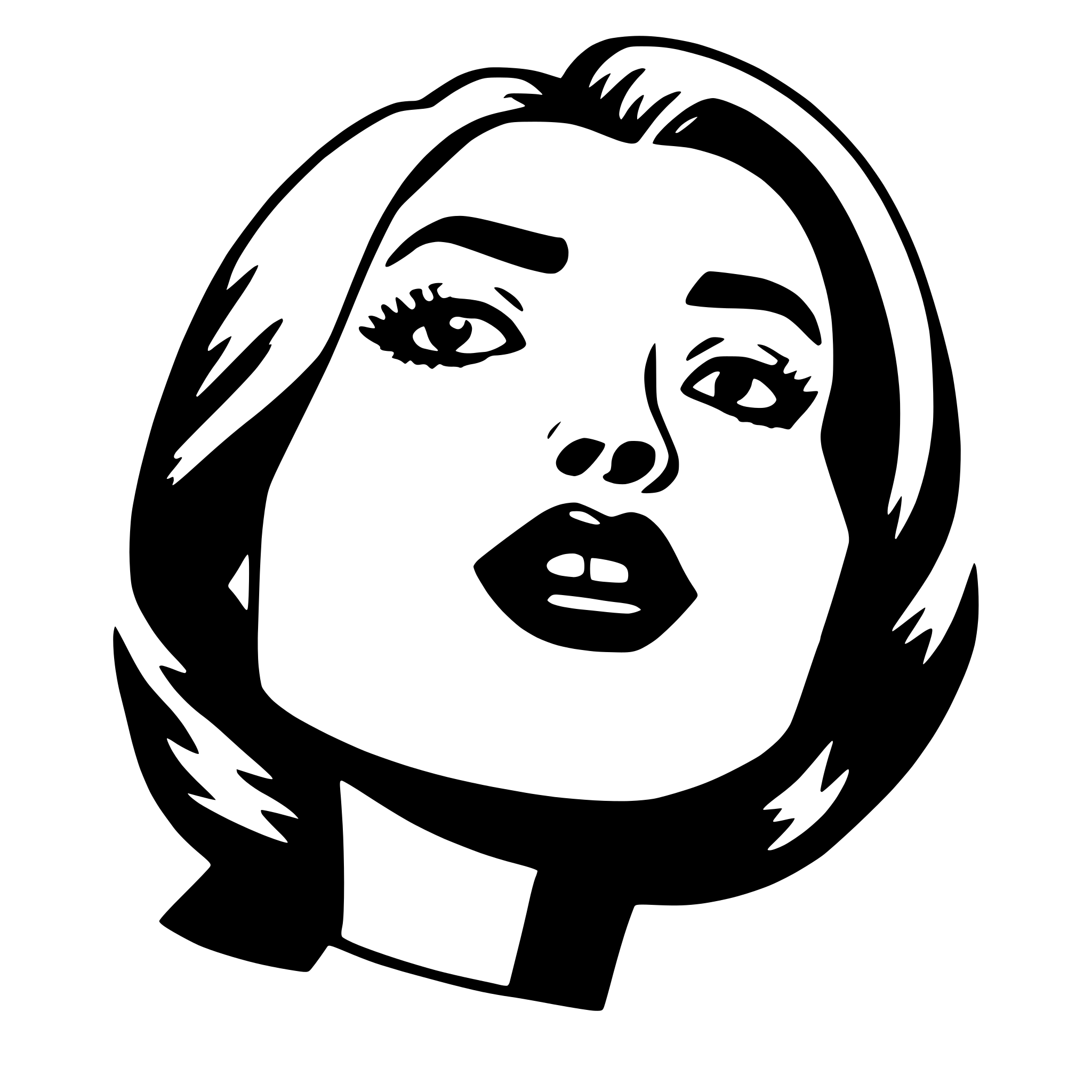 AI-generated SVG of 'red lips kiss'