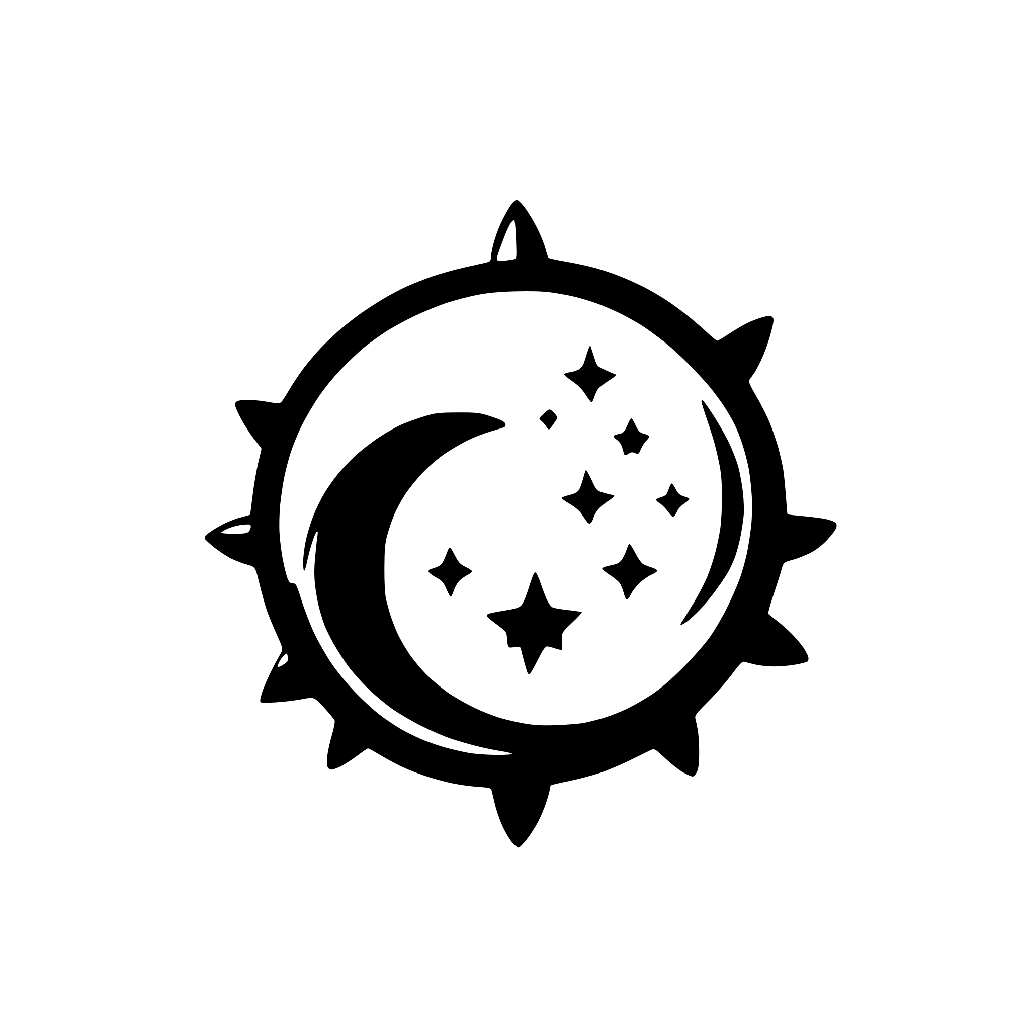 AI-generated SVG of a moon and sun