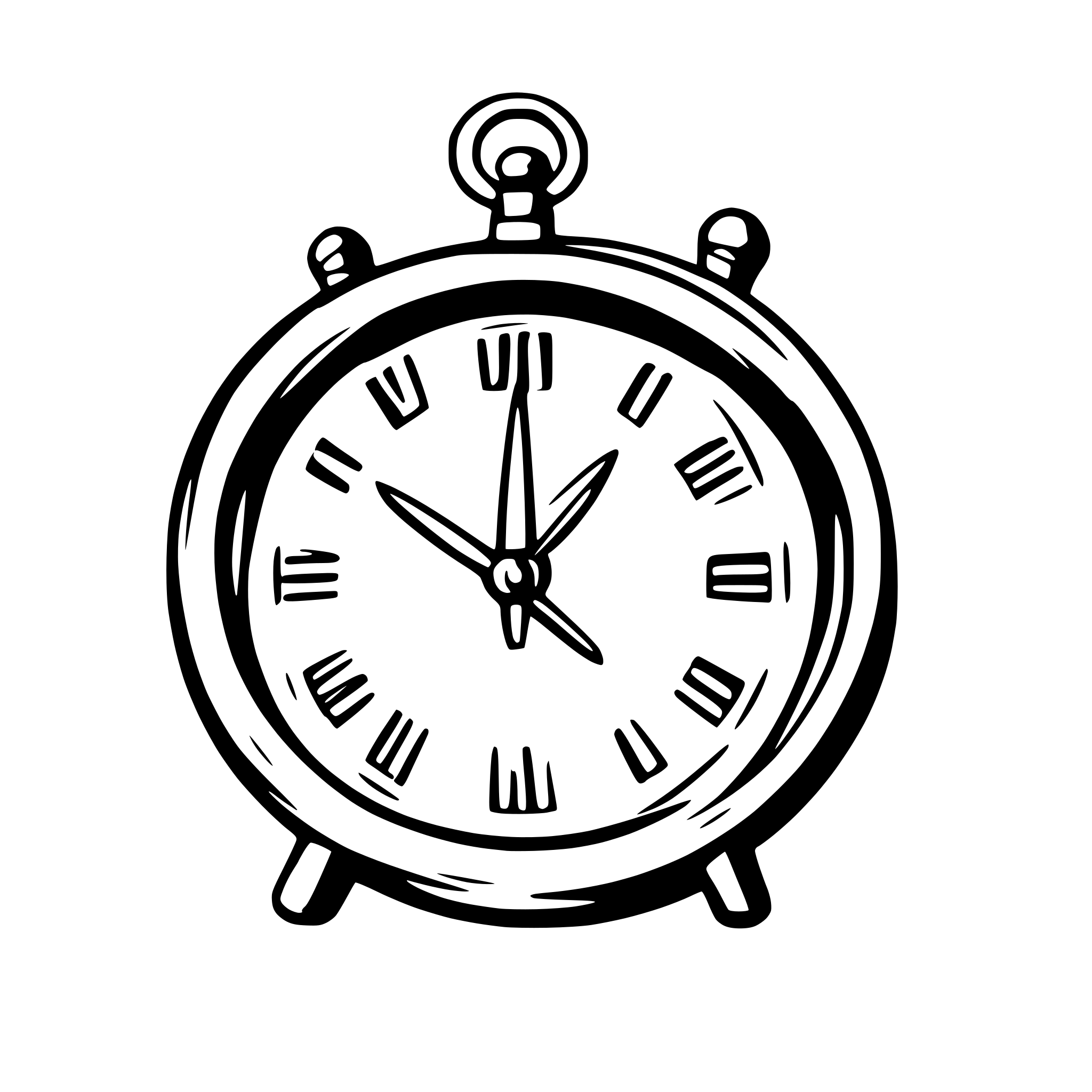 AI-generated SVG of a clock antique