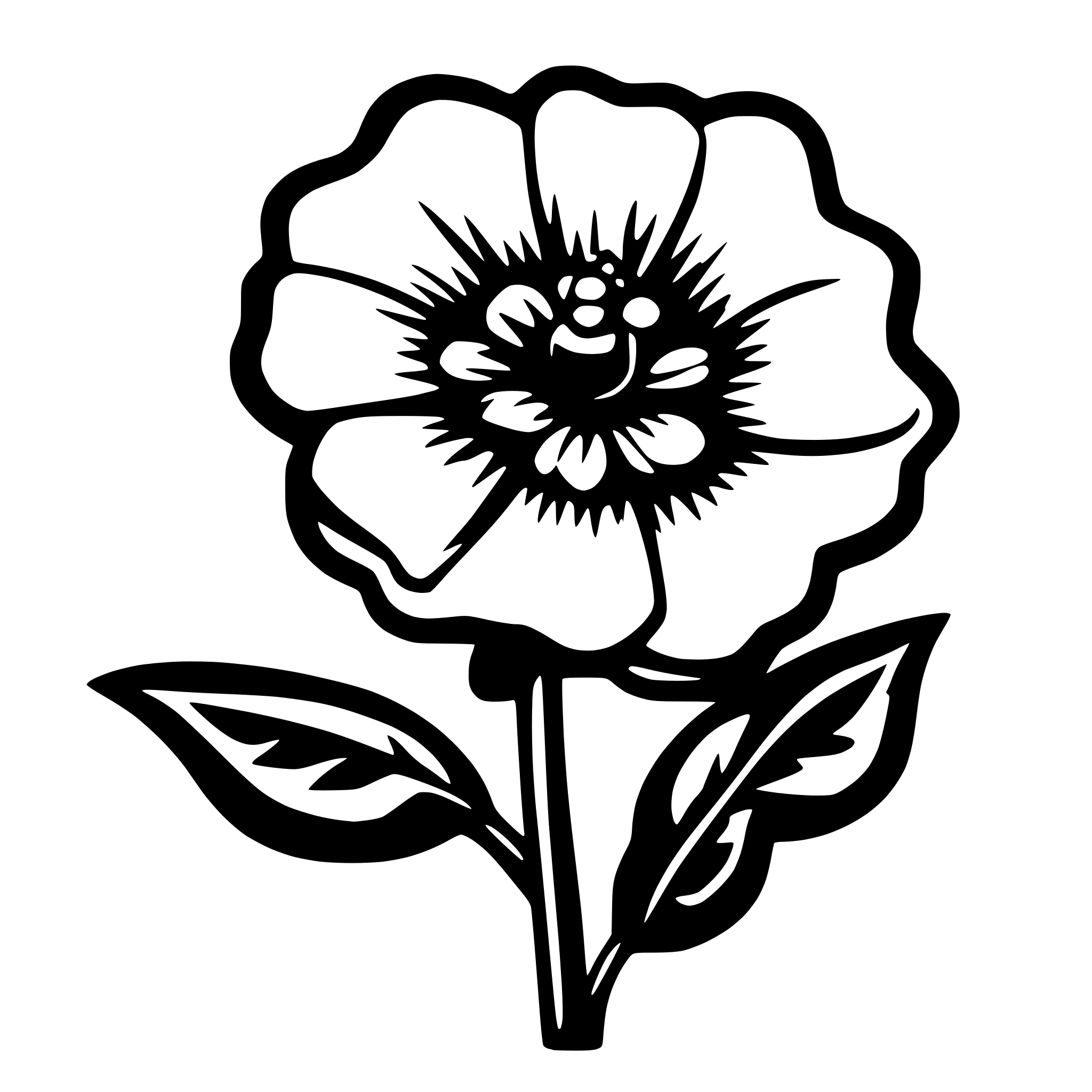 AI-generated SVG of 'svg animated flower'