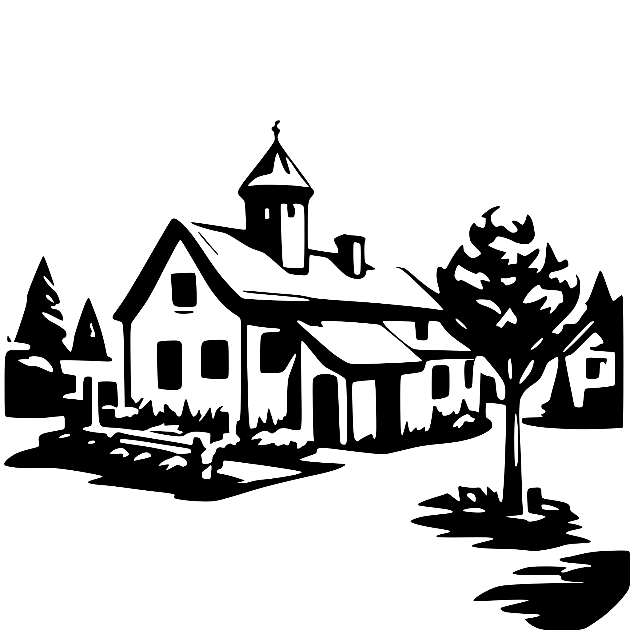 AI-generated SVG of 'old village'