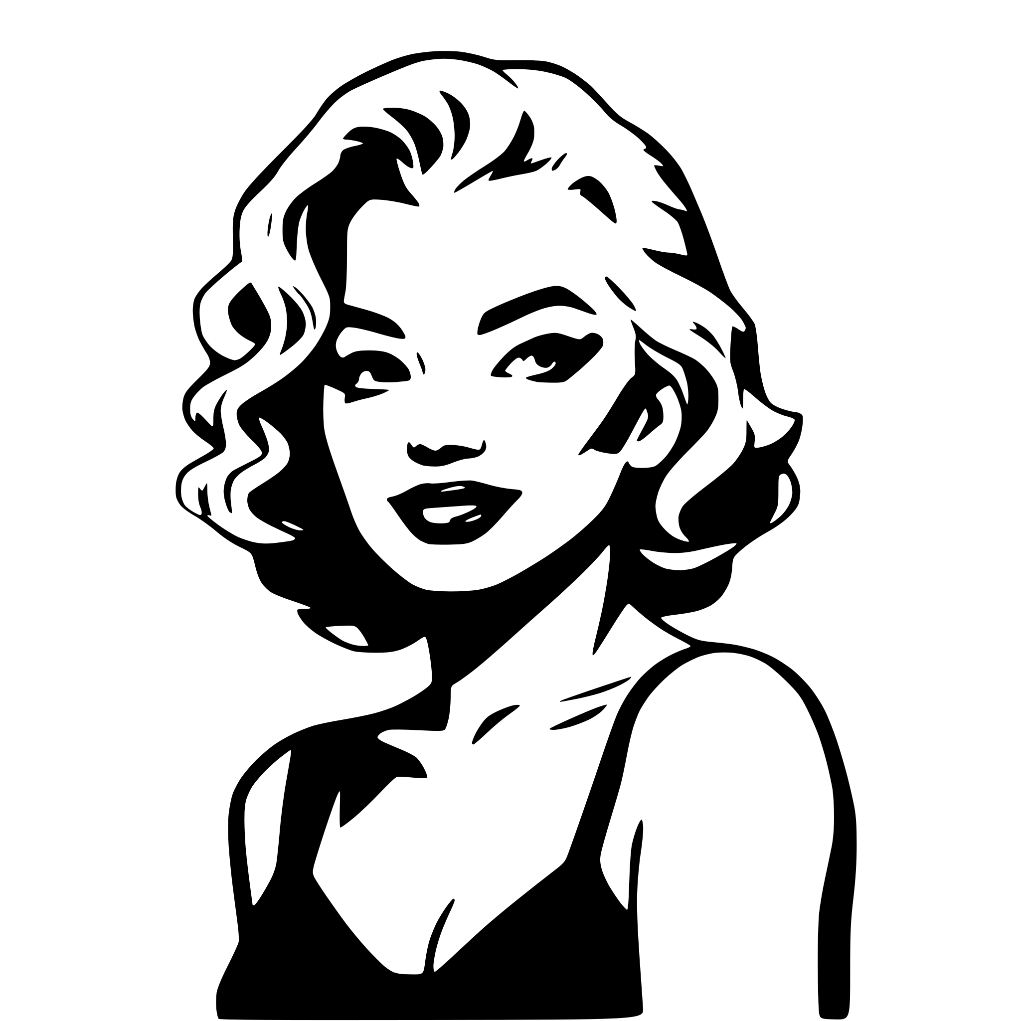 AI-generated SVG of a Marilyn Monroe