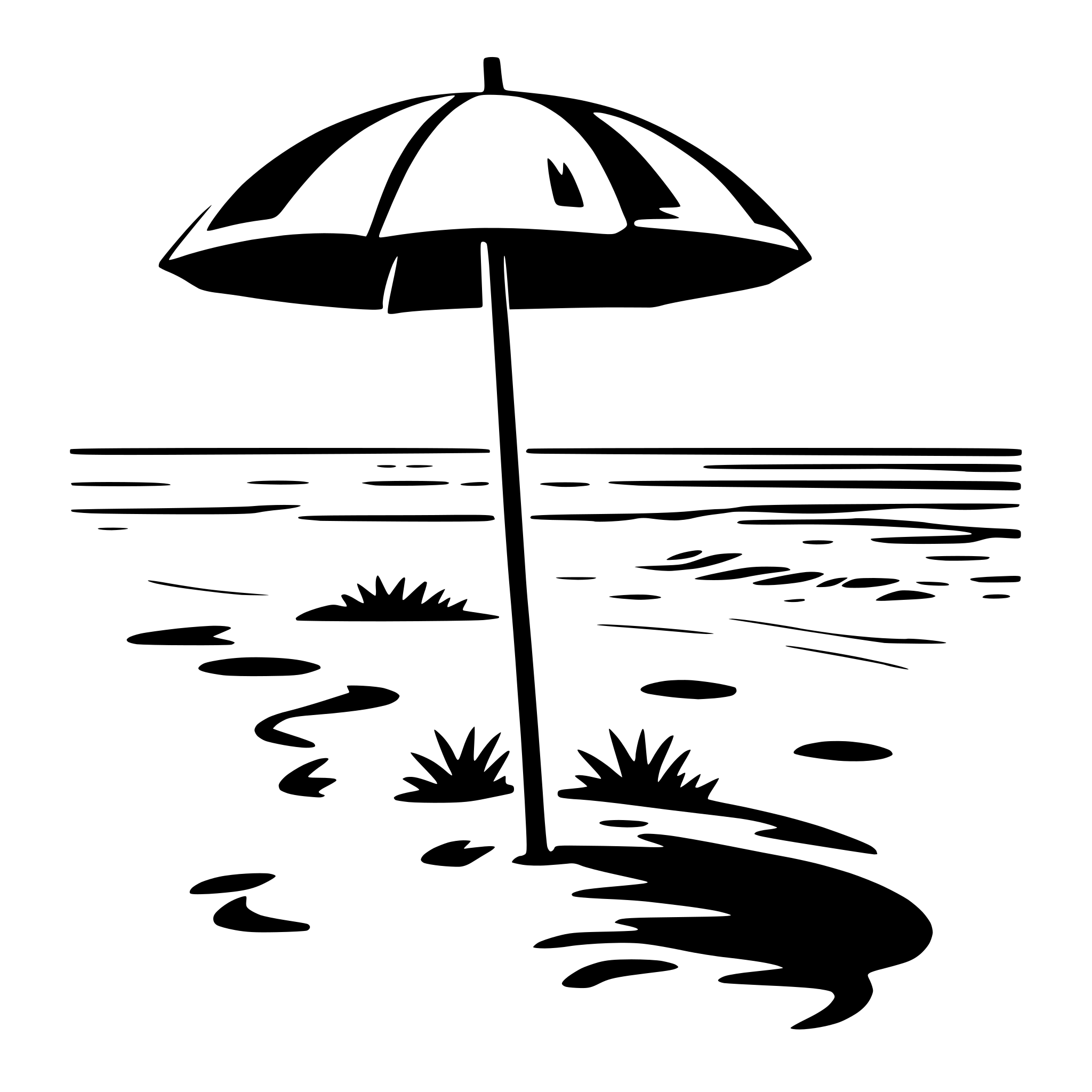 AI-generated SVG of a beach umbrella and waves