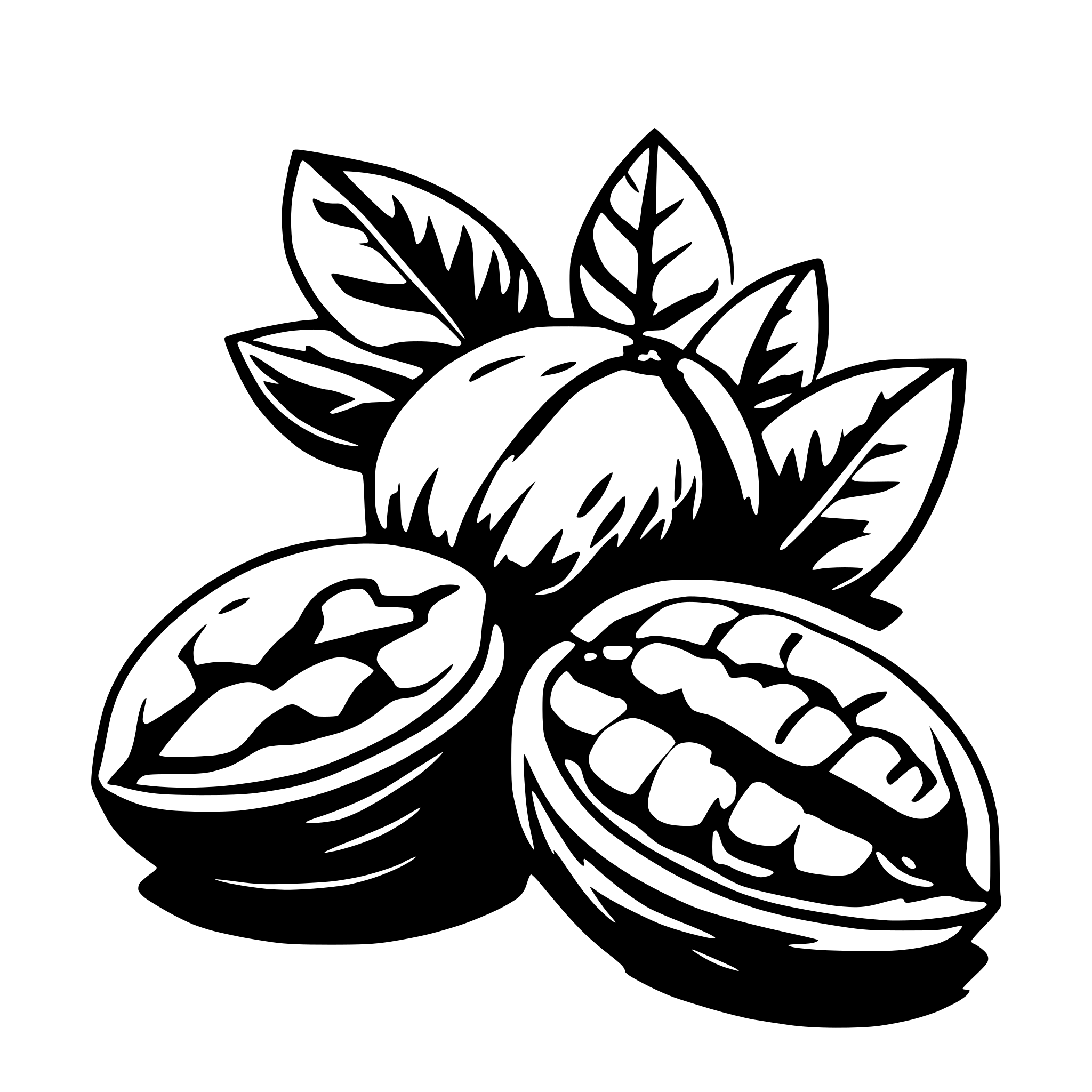 AI-generated SVG of a walnut