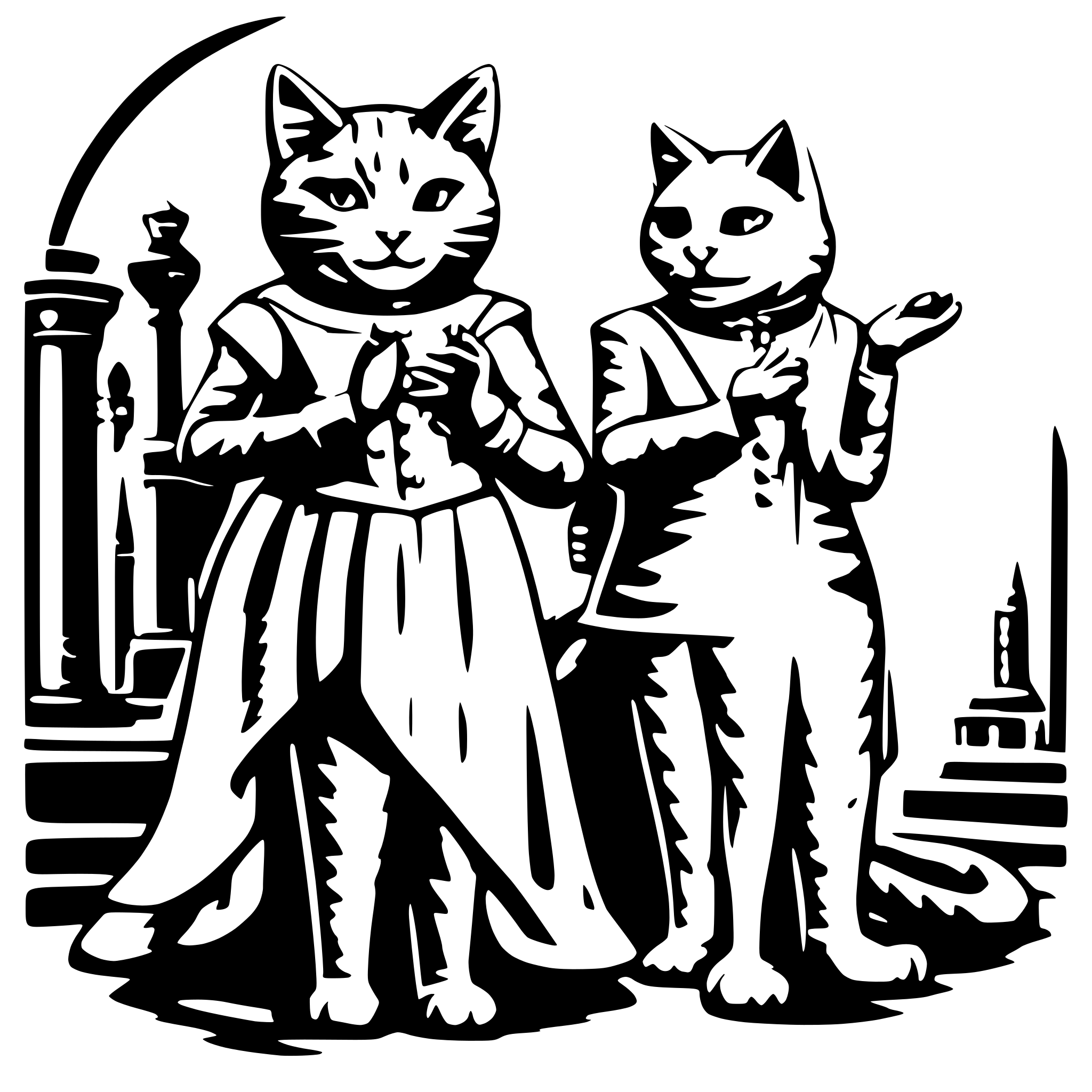 AI-generated SVG of a Cats performing opera