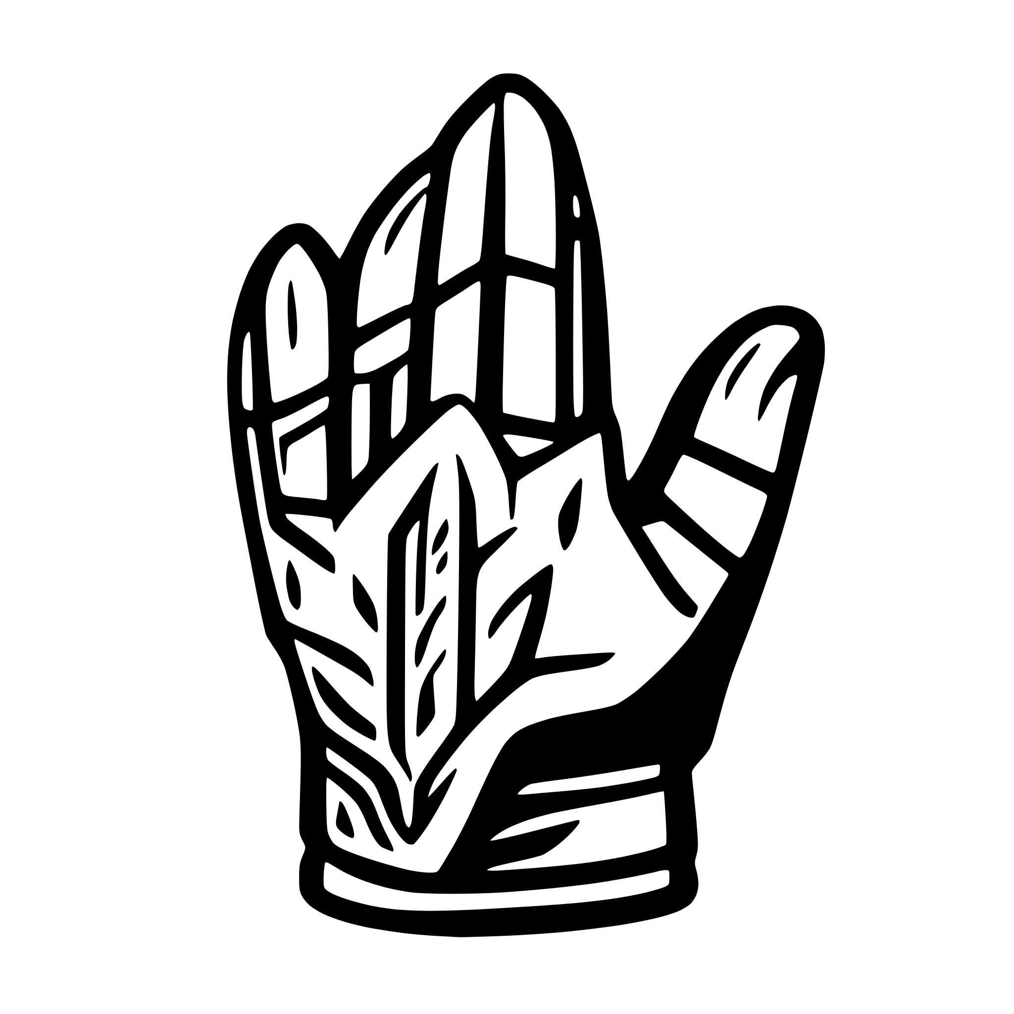 AI-generated SVG of a Dark Age of Camelot Style armor Glove icon.