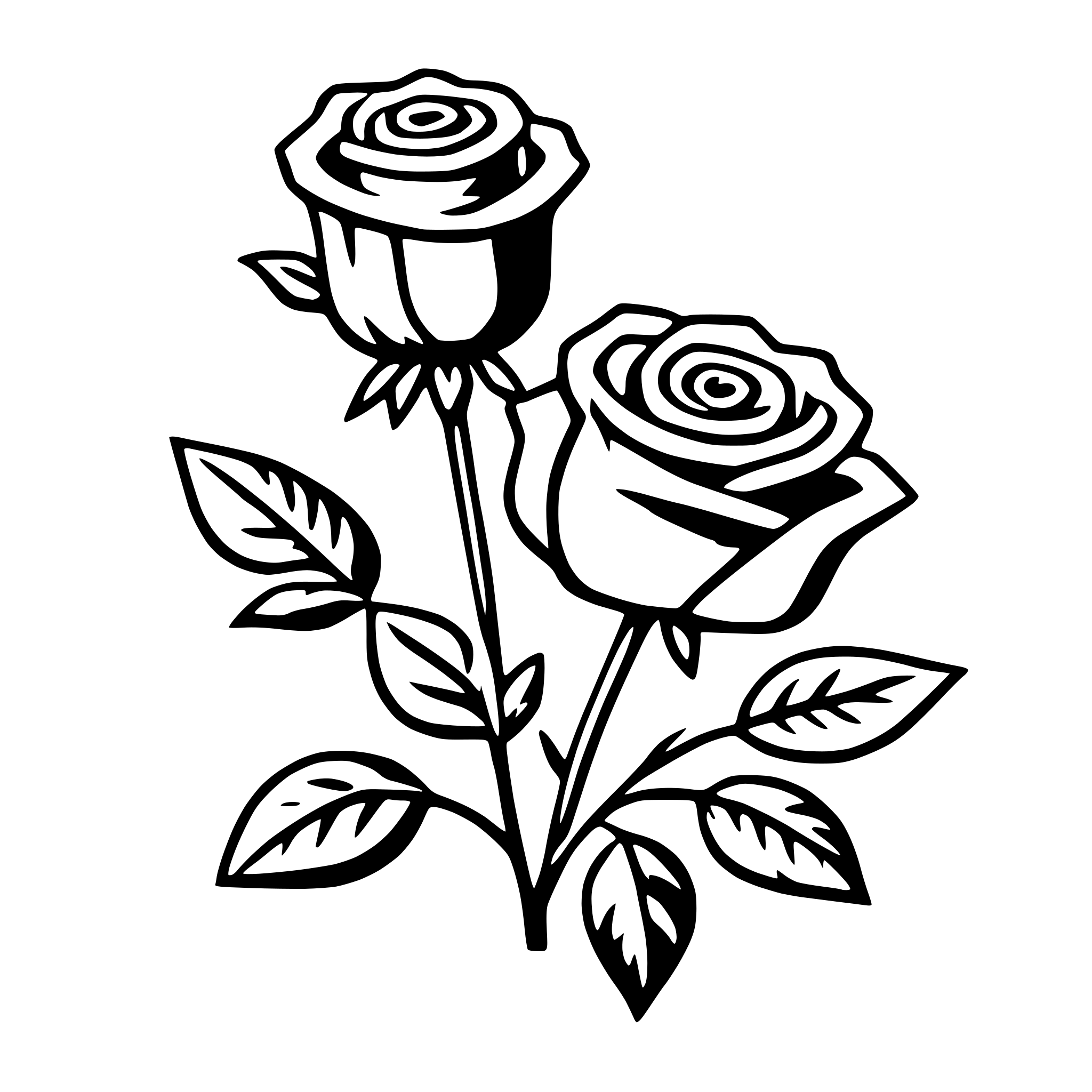 AI-generated SVG of a roses