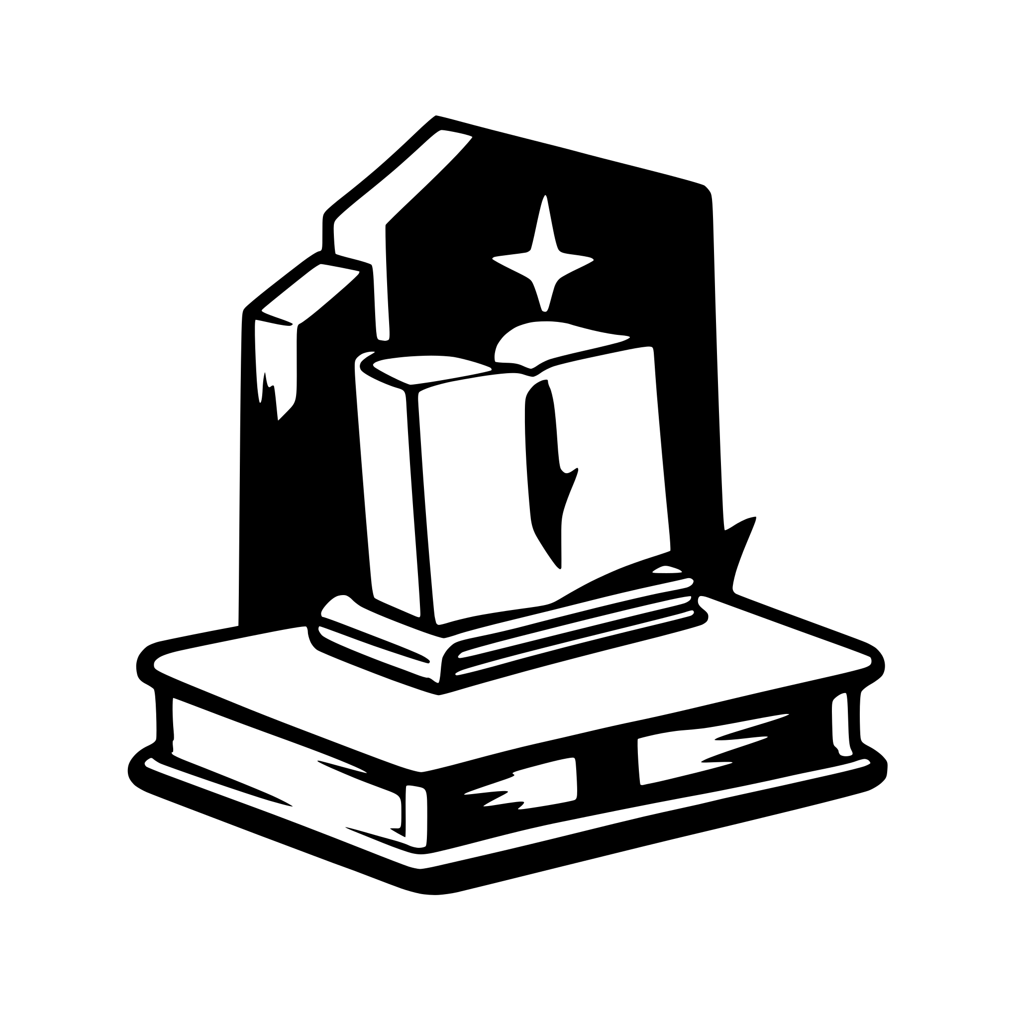 AI-generated SVG of a logo solid book exam