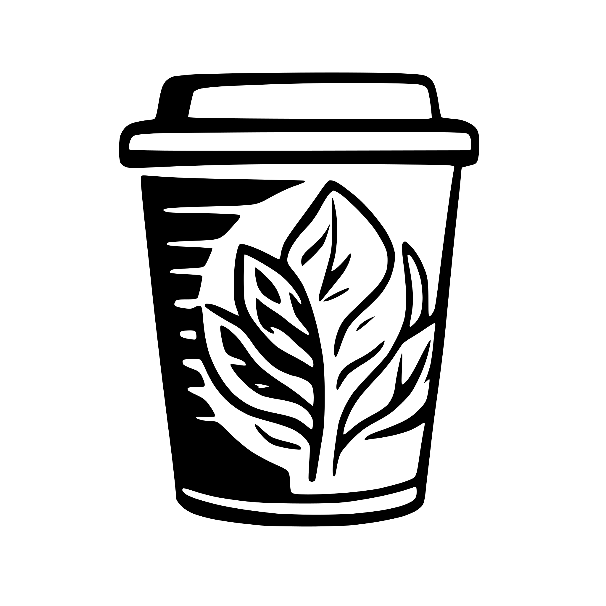 AI-generated SVG of a plain perfect polypaper coffee cup