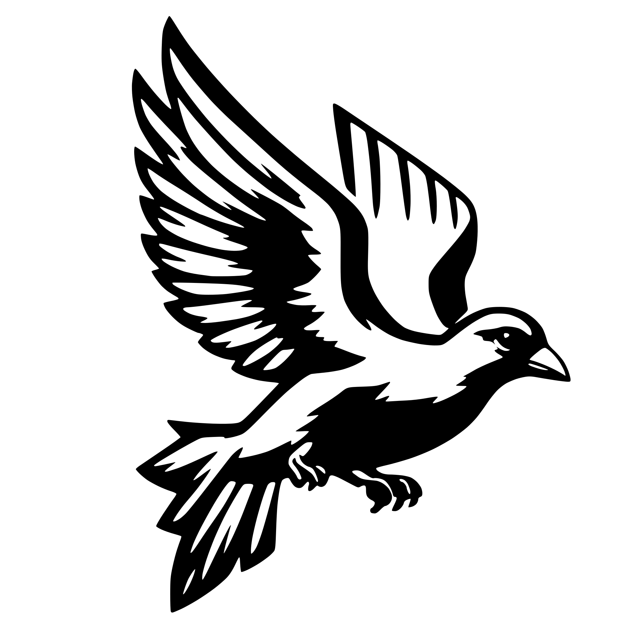 AI-generated SVG of 'create flying bird bundle svg'