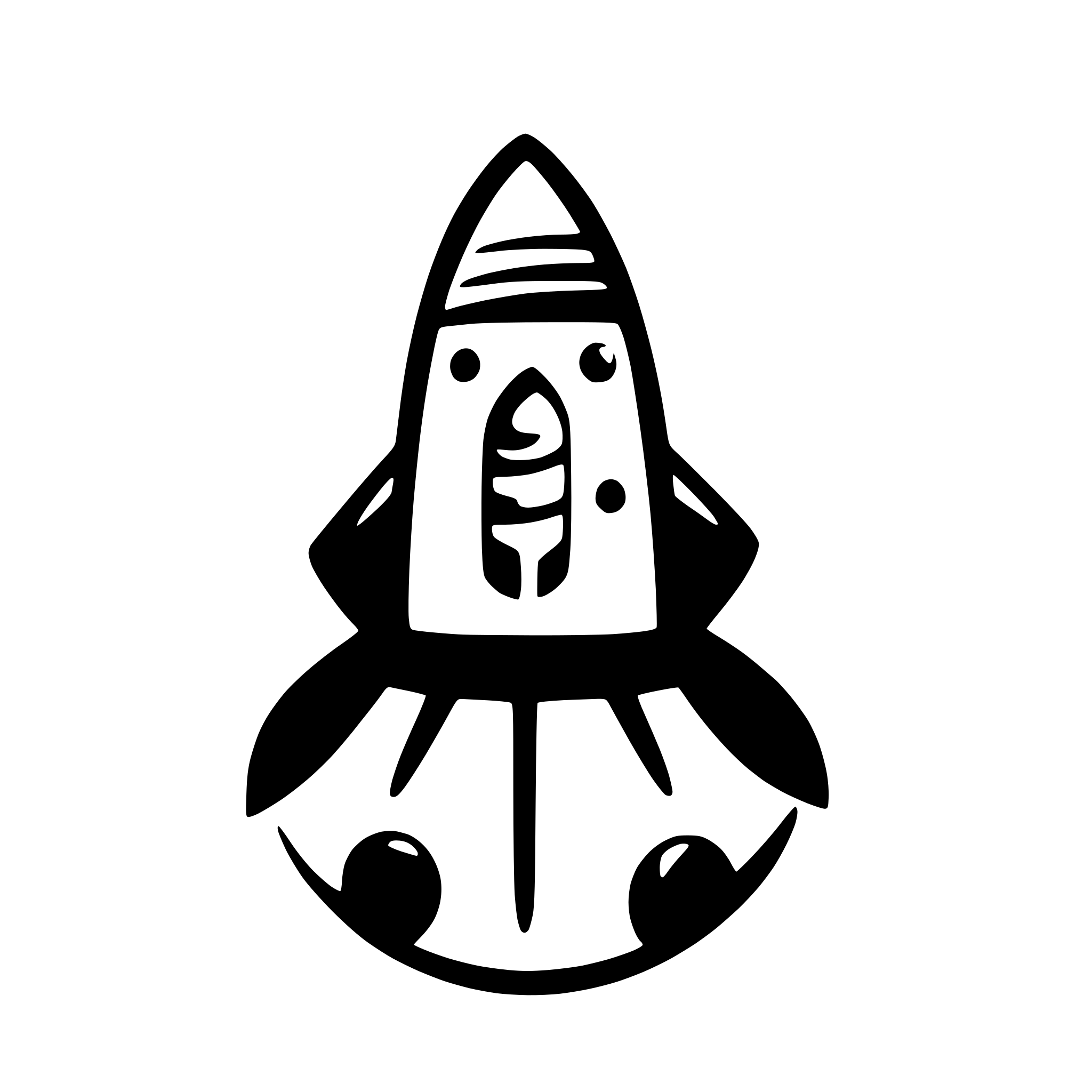 AI-generated SVG of 'rocket orbiting moon'