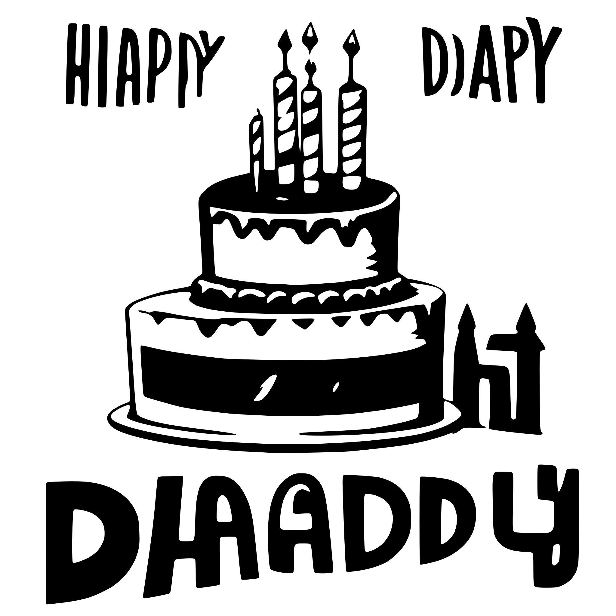 AI-generated SVG of a Happy birthday daddy written in mix of font AI-generated SVG of a Happy birthday daddy written in mix of font