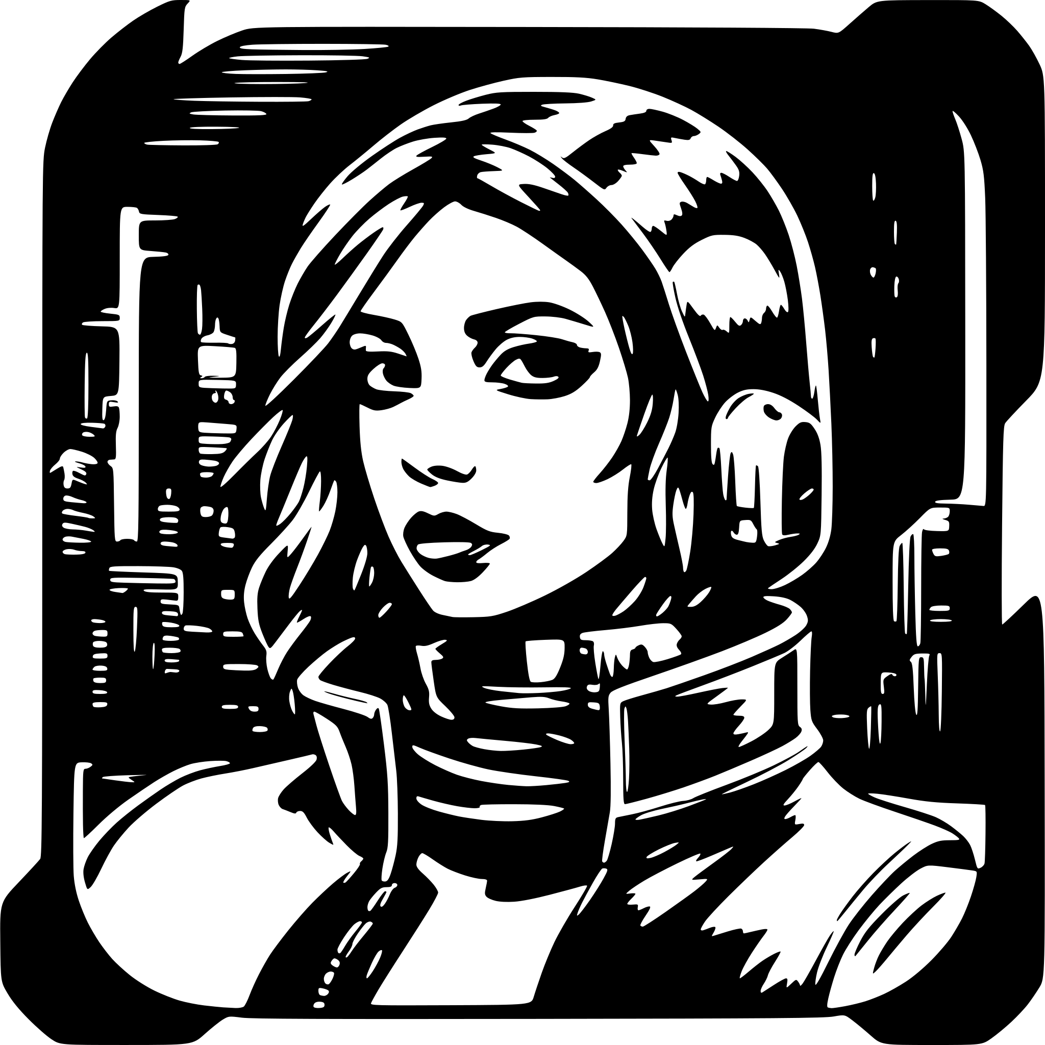 AI-generated SVG of a create cyberpunk svg wallpaper