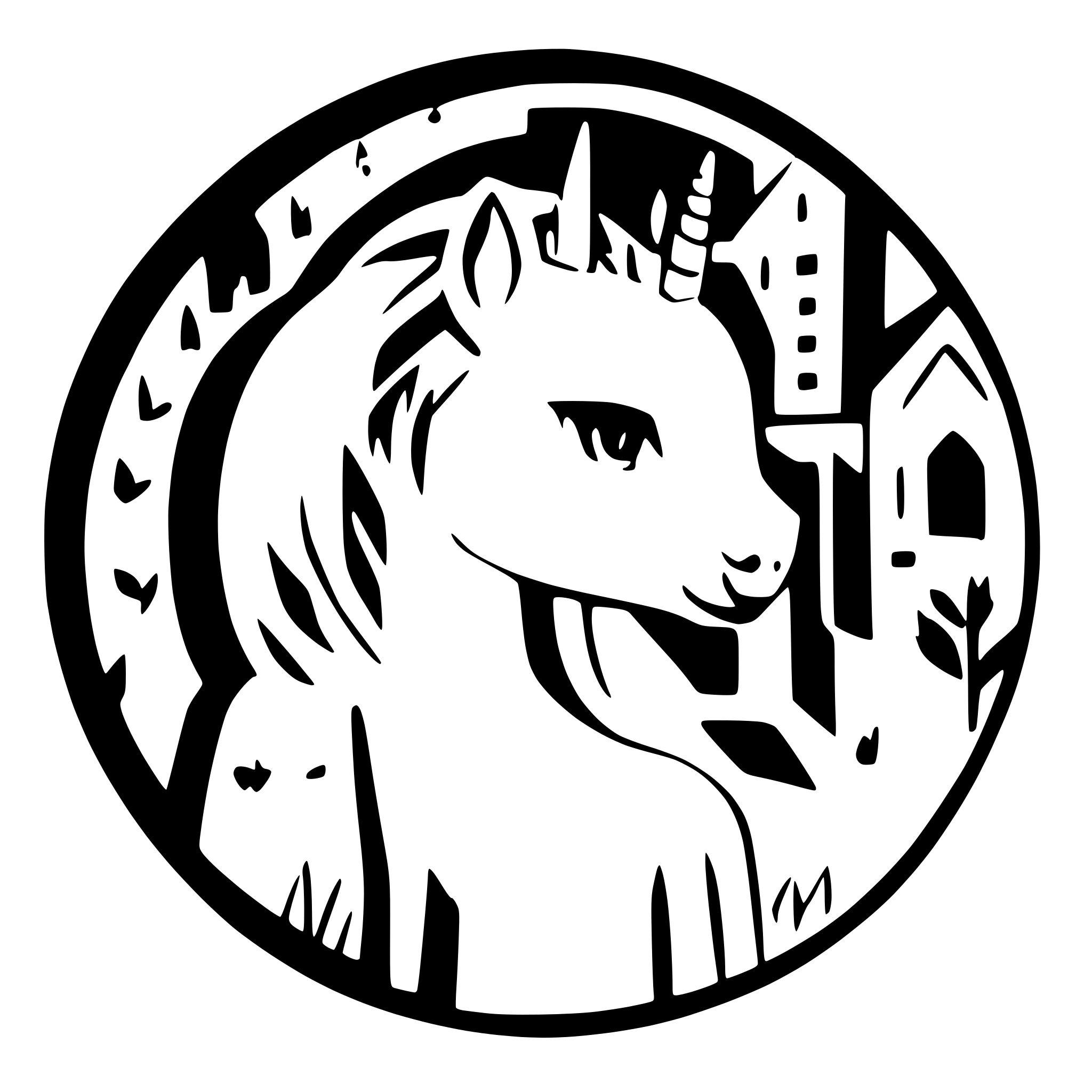 AI-generated SVG of 'unicorn and princess'