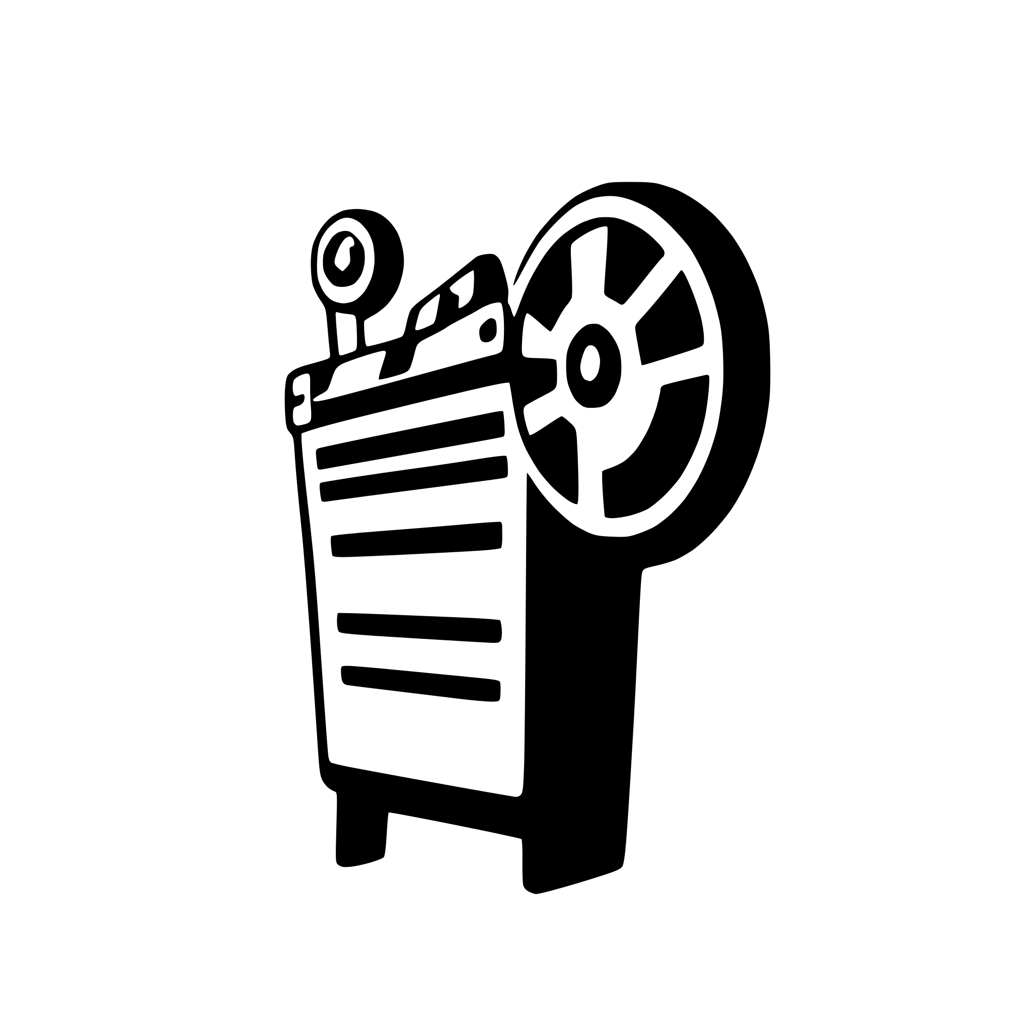 AI-generated SVG of a 3d icon illustrating movie production