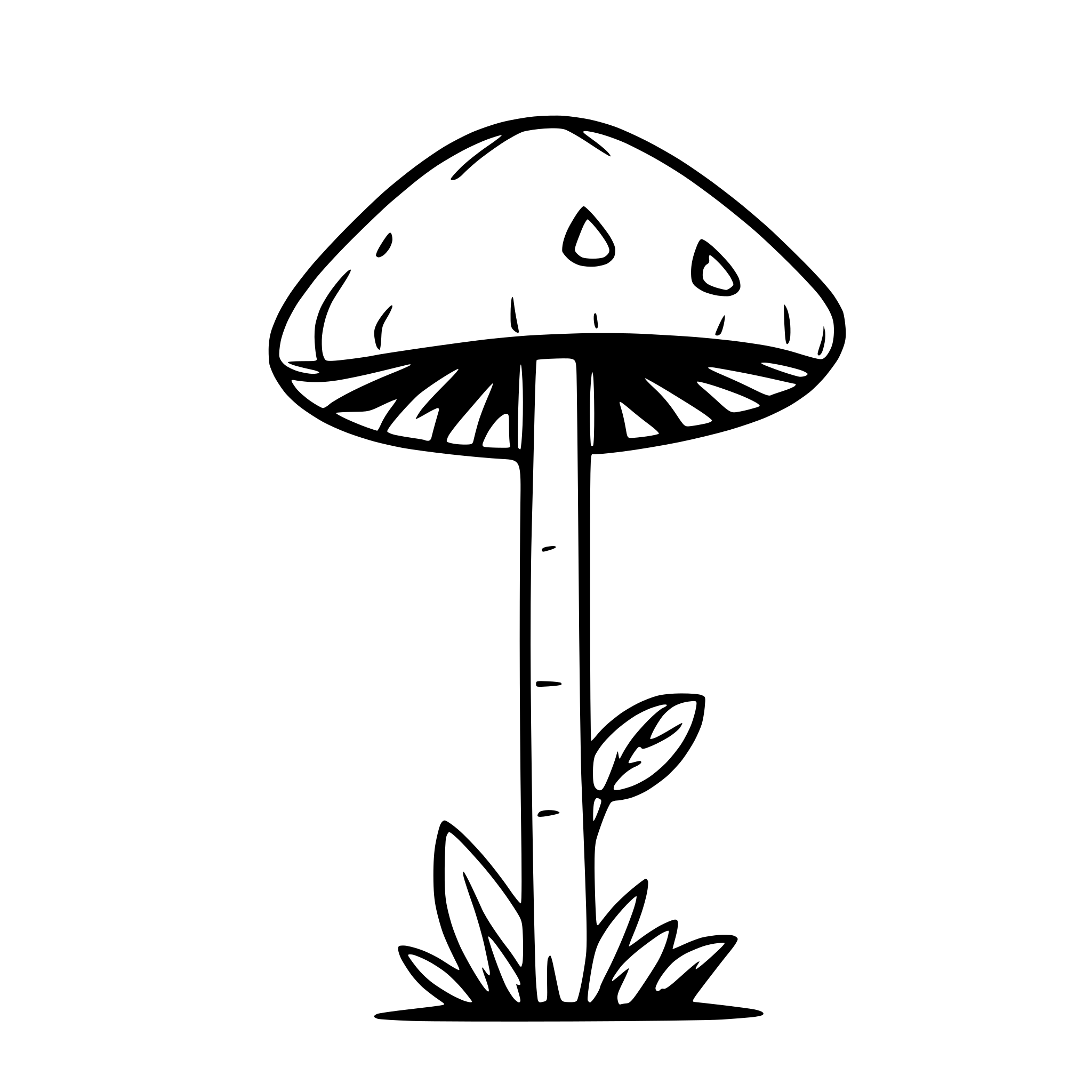 AI-generated SVG of 'mushrooms parabol antenna'