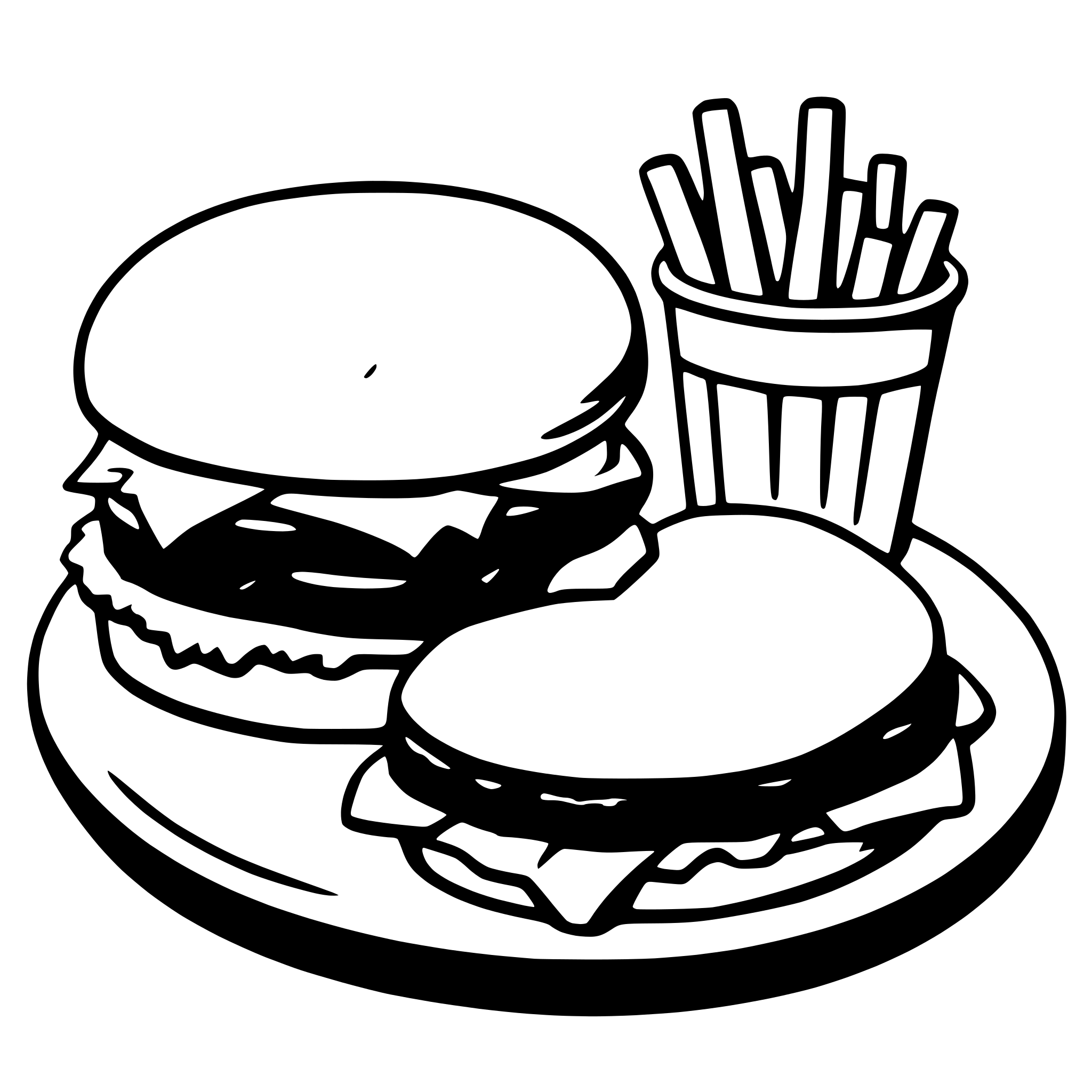 AI-generated SVG of a hamburger and fries