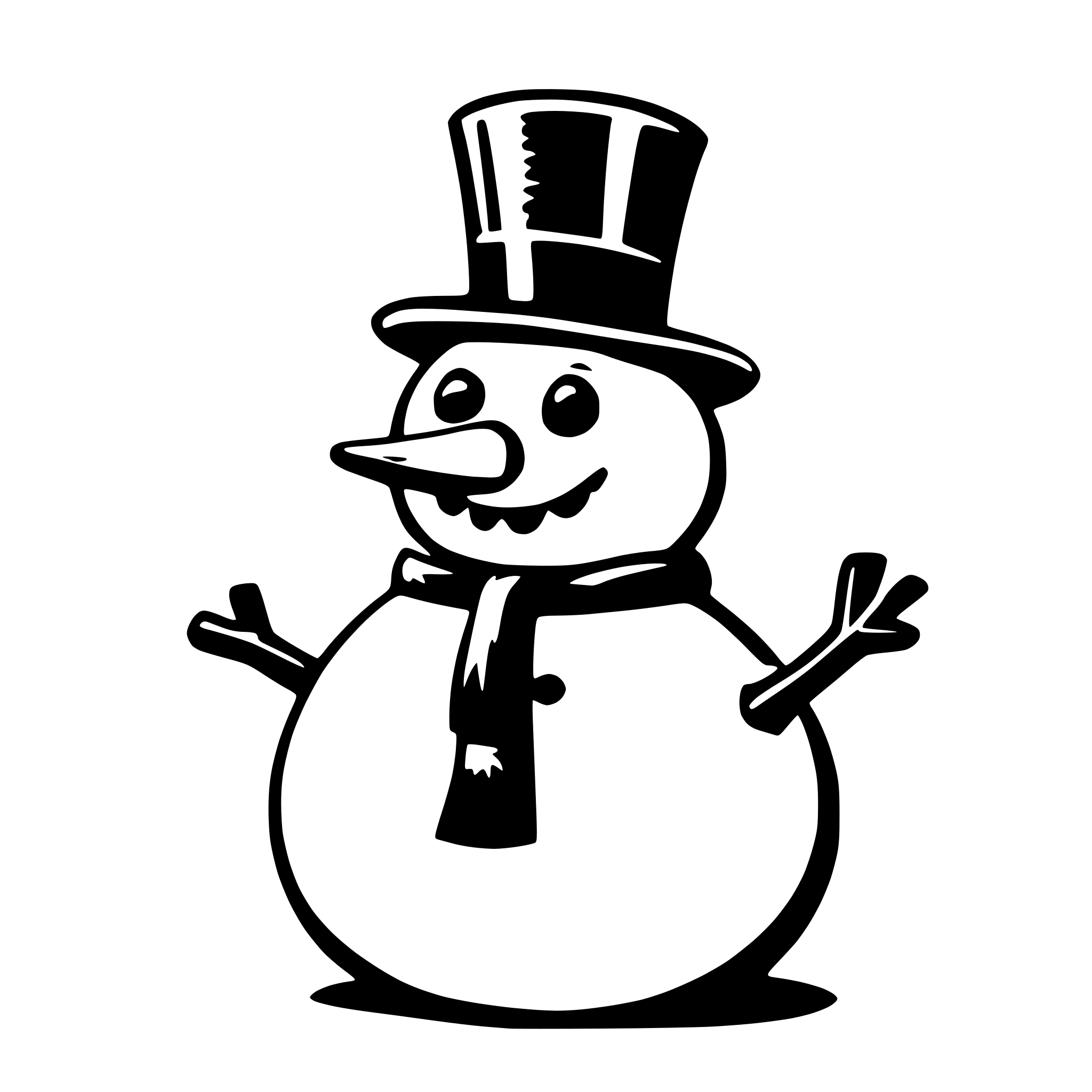 AI-generated SVG of 'christmas snowman'